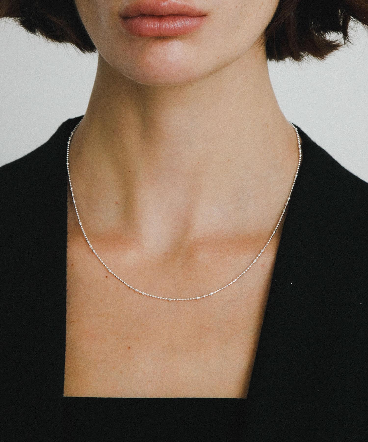 decor『デコール』　Miniballchain Necklace Silver -