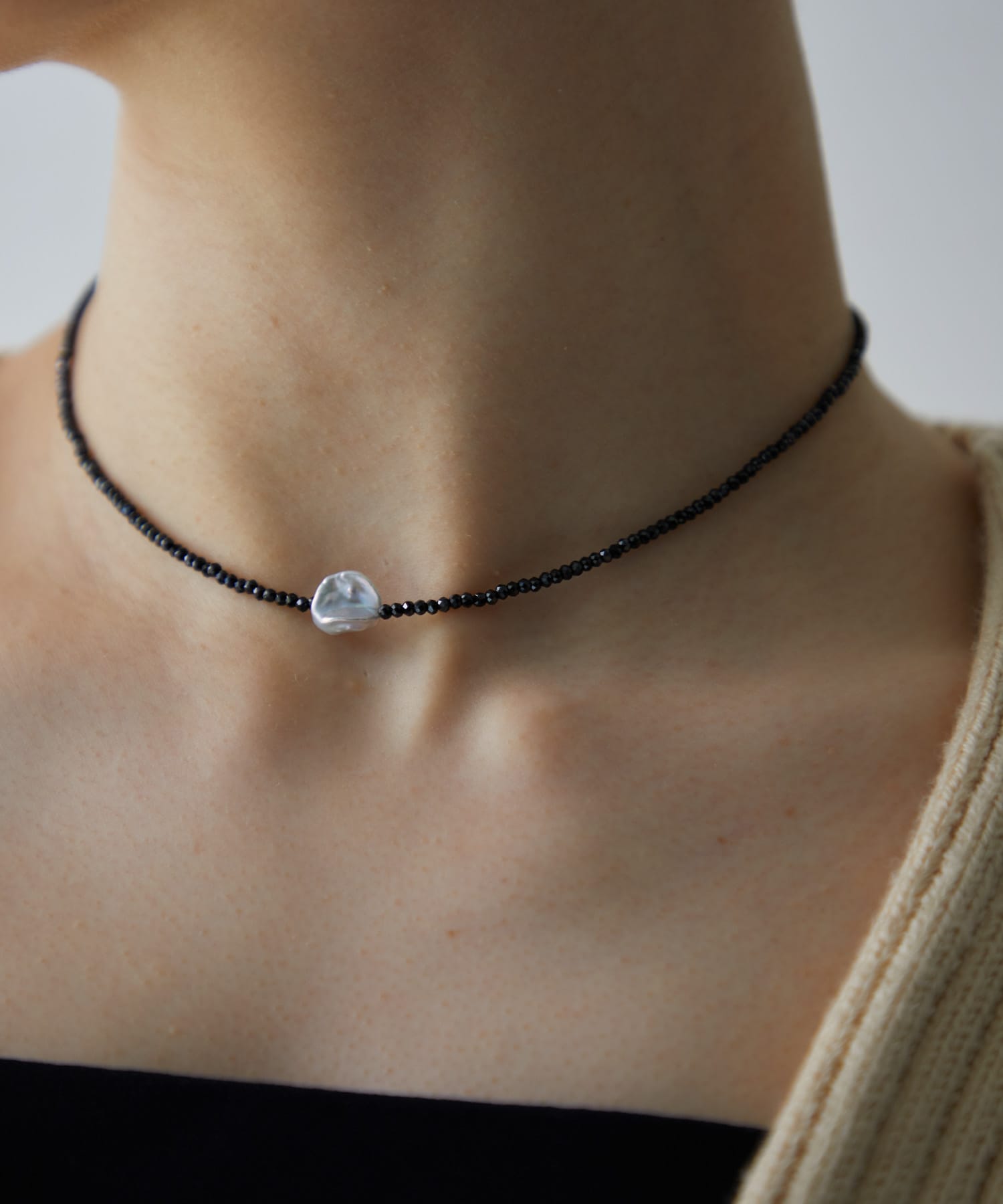 ff by decor urban research　Stone choker ブラックスピネル -