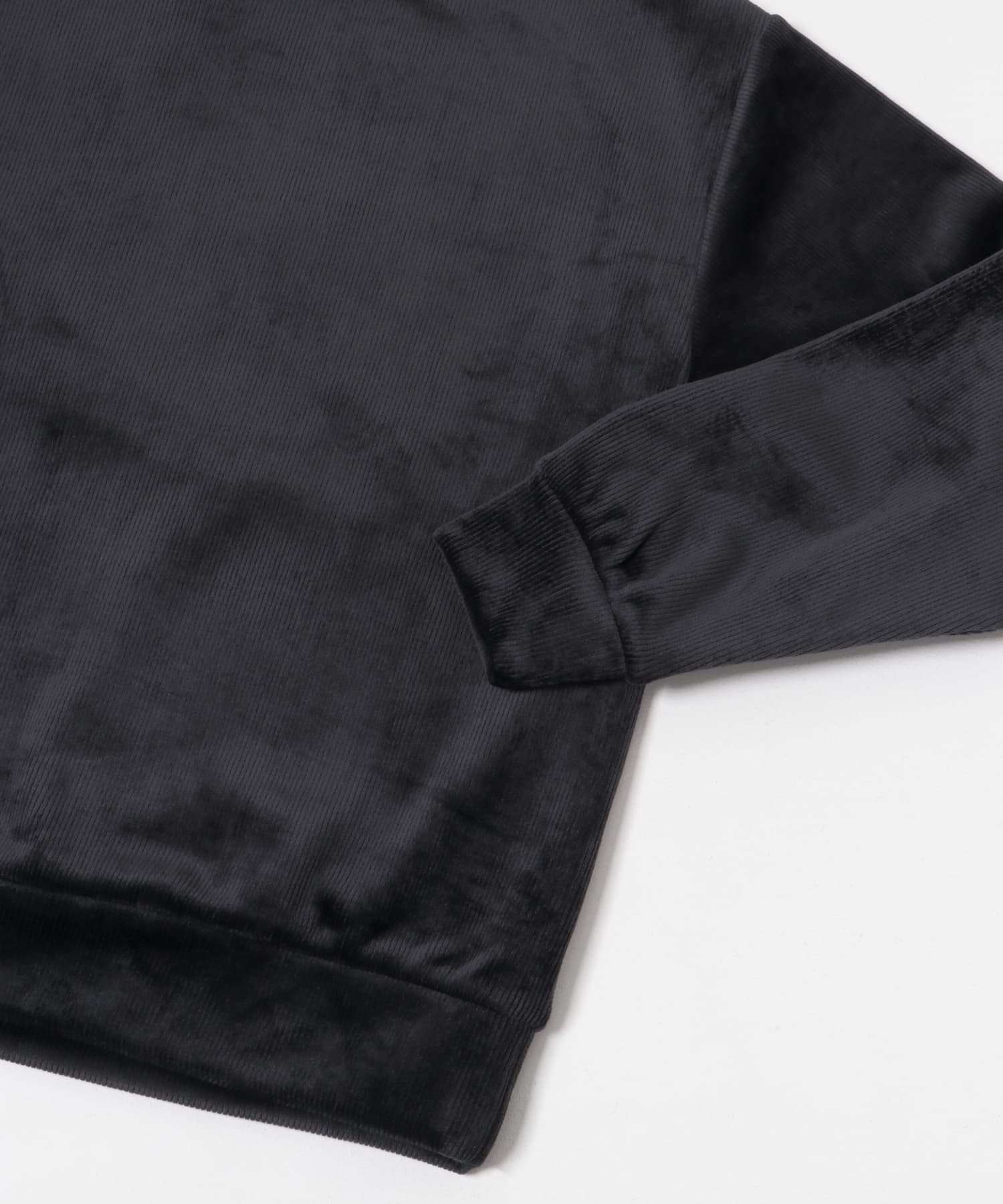 ニットコーデュロイクルーネック NAVY M