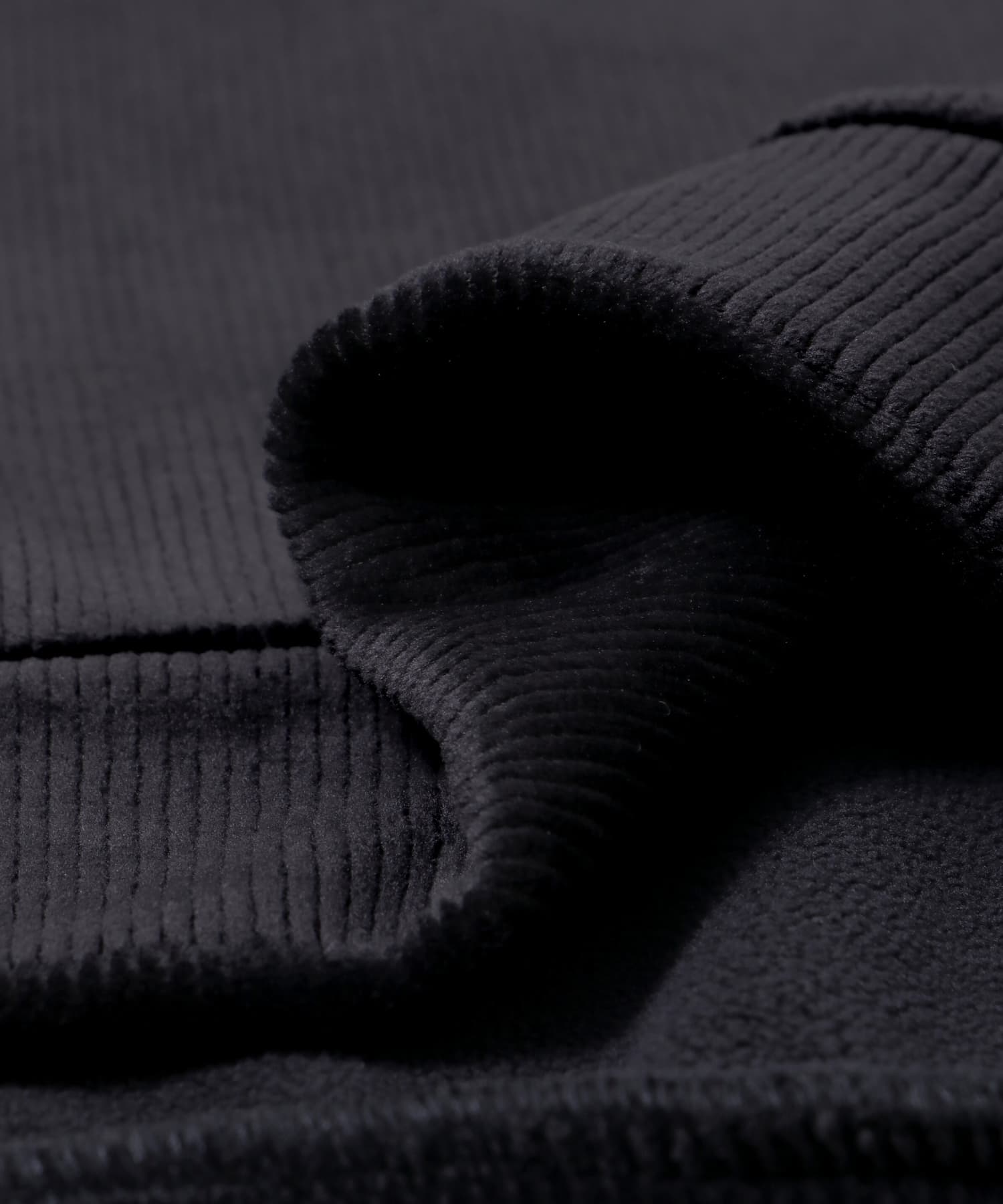 ニットコーデュロイクルーネック NAVY M