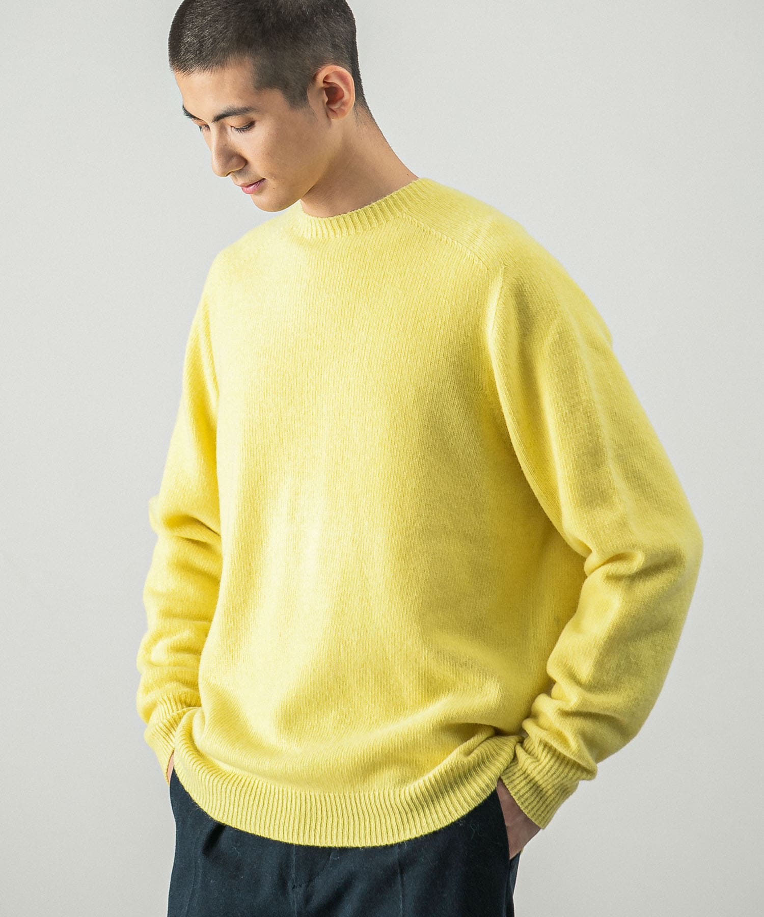 new basic WOOL CASHMERE SEAMLESS KNIT