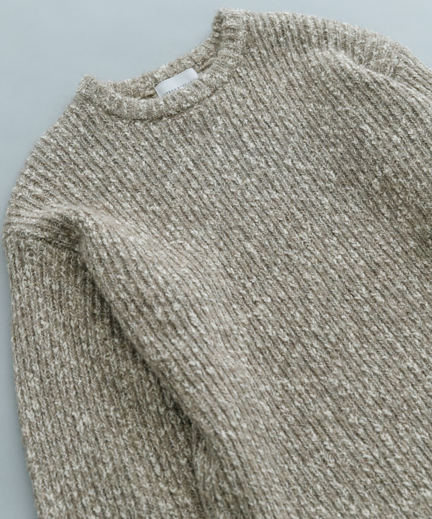 MIX SLUB PLAIN STITCH CREW-NECK GREGE L
