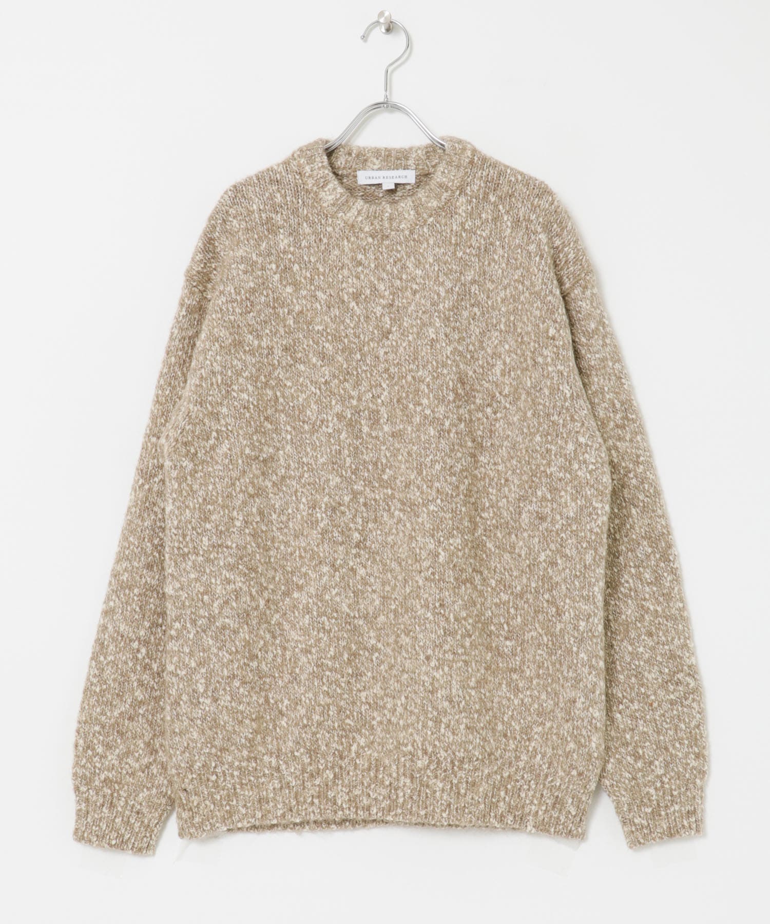 MIX SLUB PLAIN STITCH CREW-NECK GREGE M