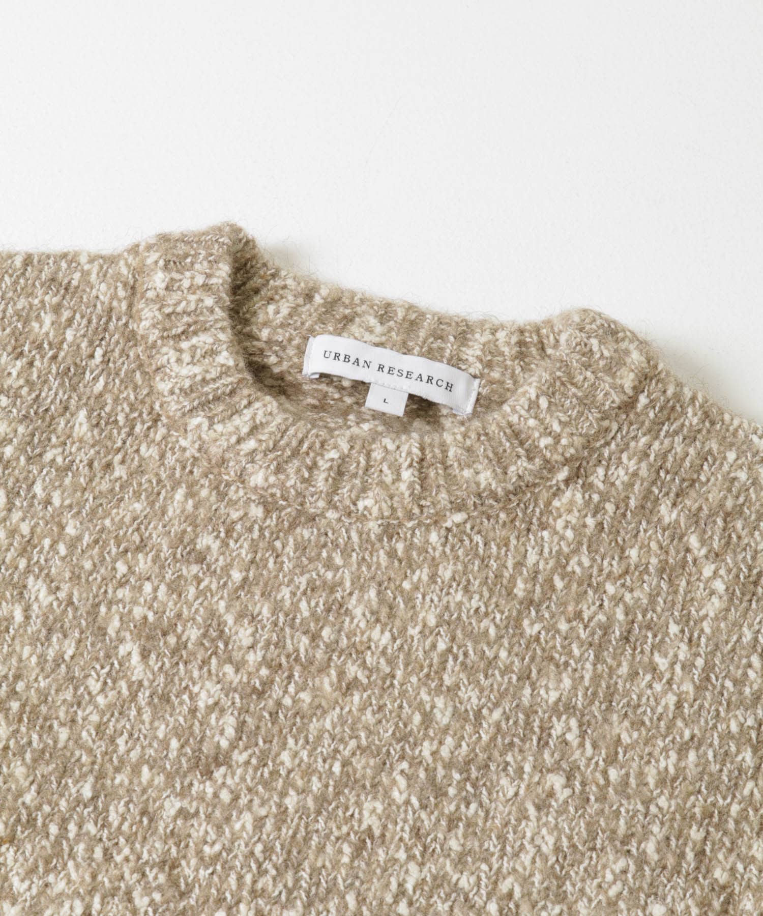 MIX SLUB PLAIN STITCH CREW-NECK GREGE M