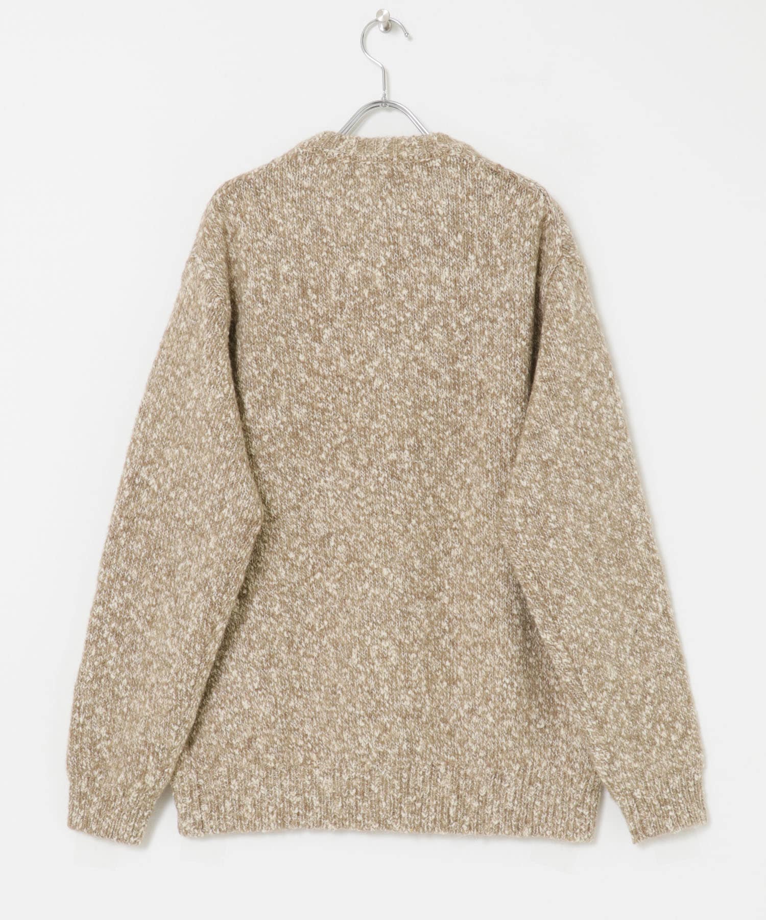 MIX SLUB PLAIN STITCH CREW-NECK GREGE M