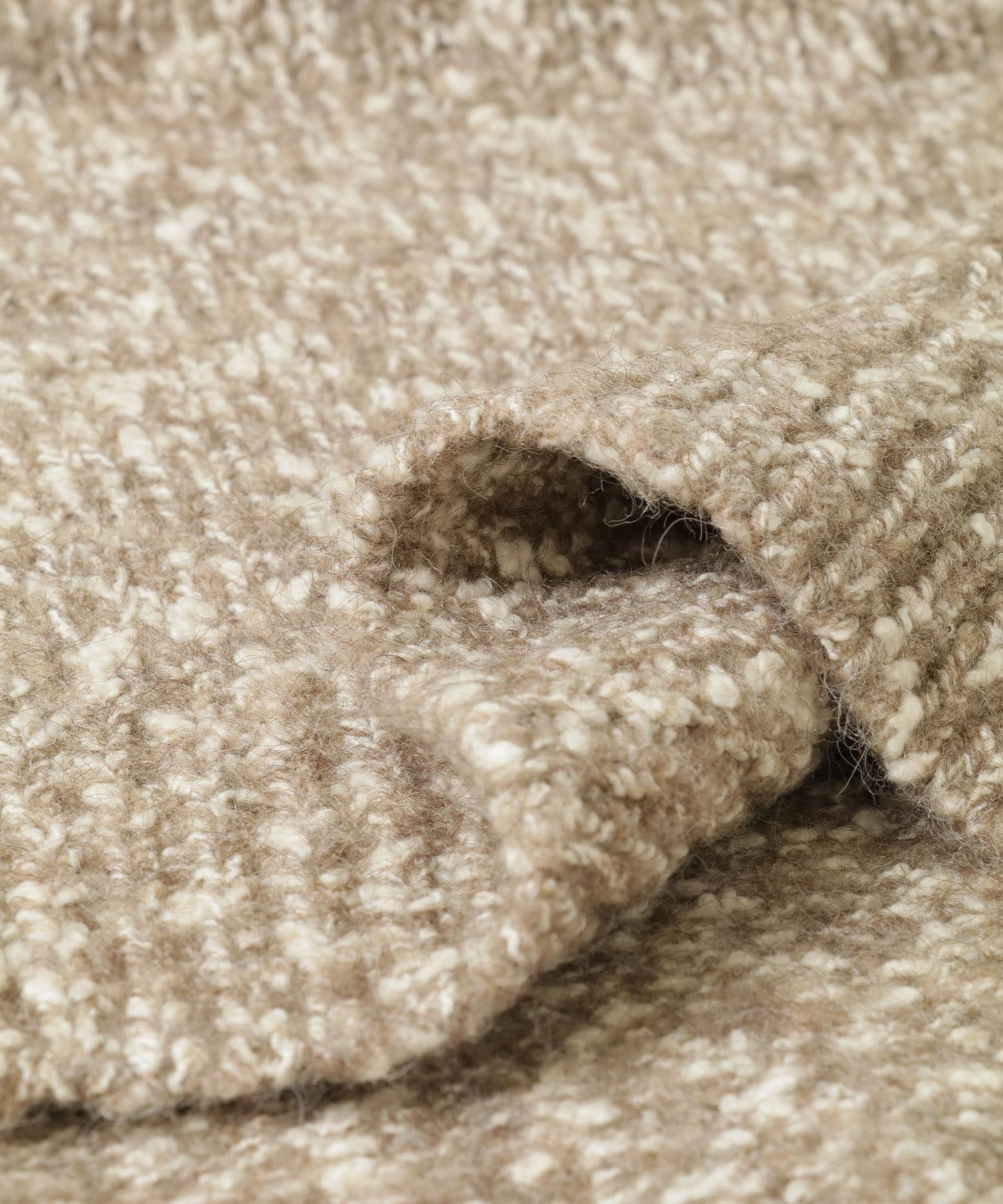 MIX SLUB PLAIN STITCH CREW-NECK GREGE M