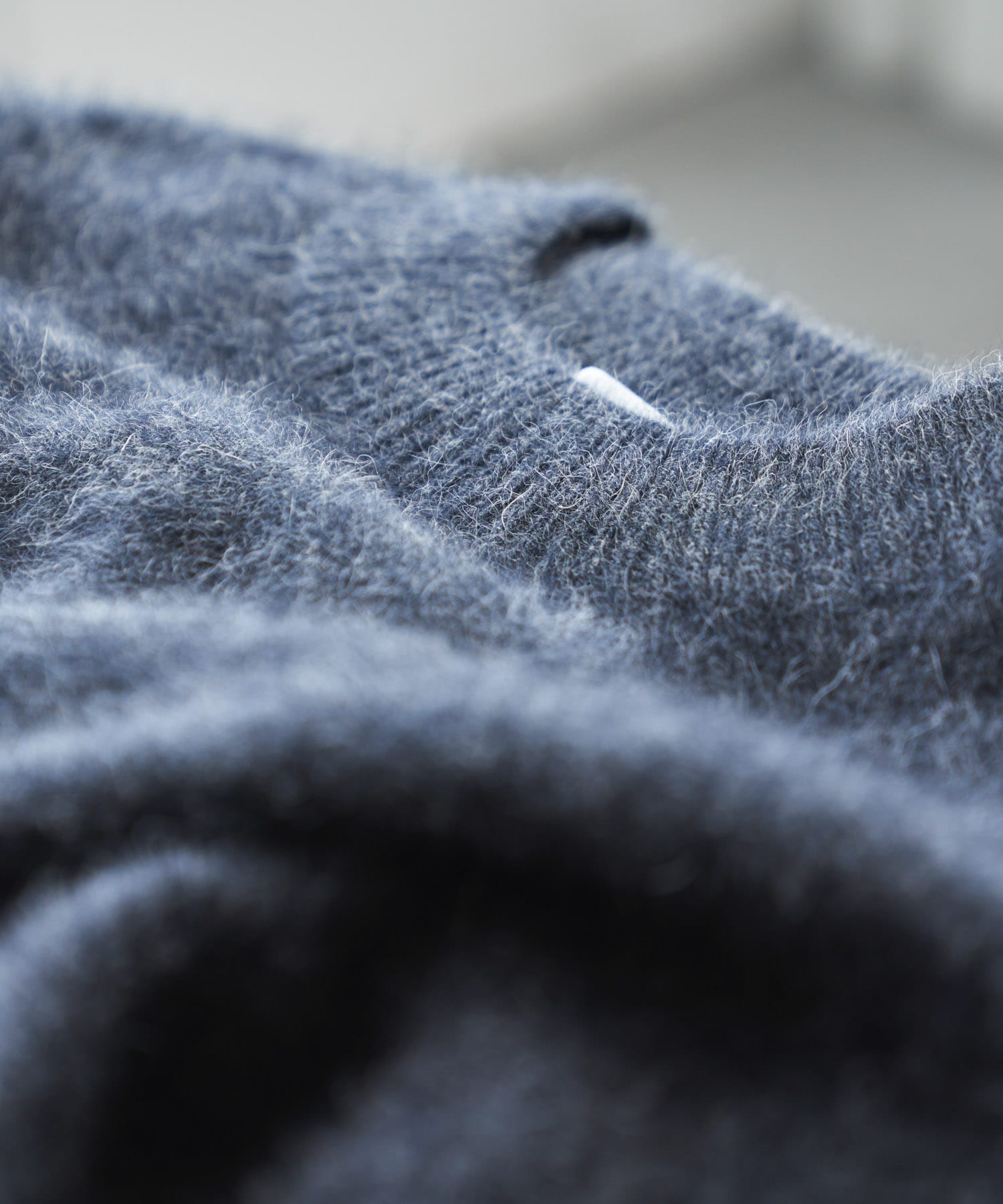 new basic FOX/CASHMEREクルーネックニット CHARCOAL L