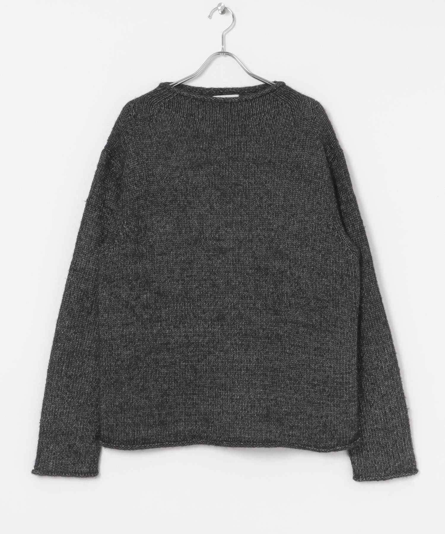 new basic DENIM LIKE ROLL NECK KNIT BLACK M