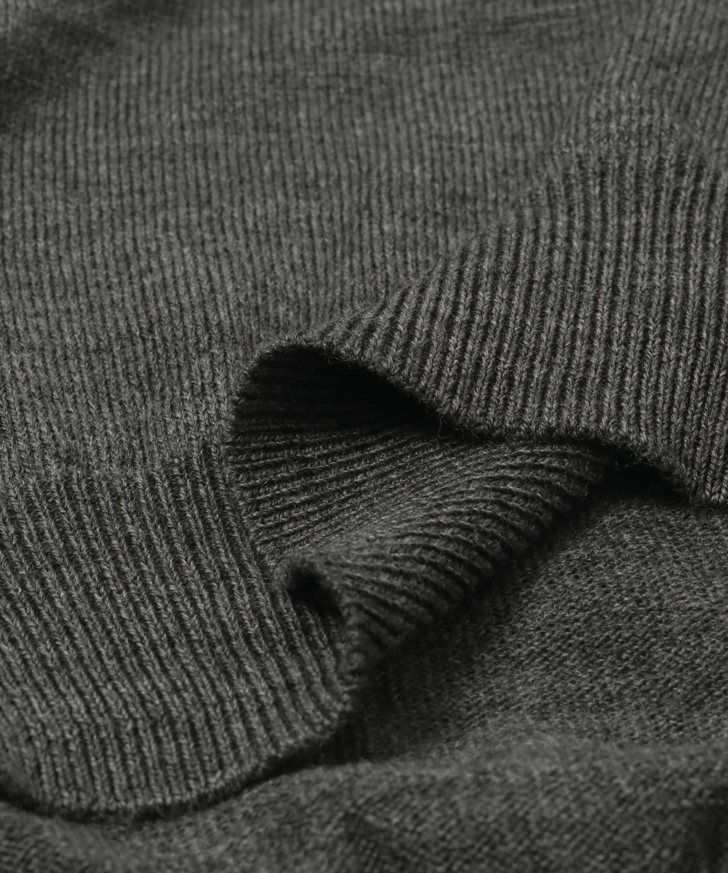 『洗濯可』WASHABLEウールハイゲージタートルネック CHARCOAL M