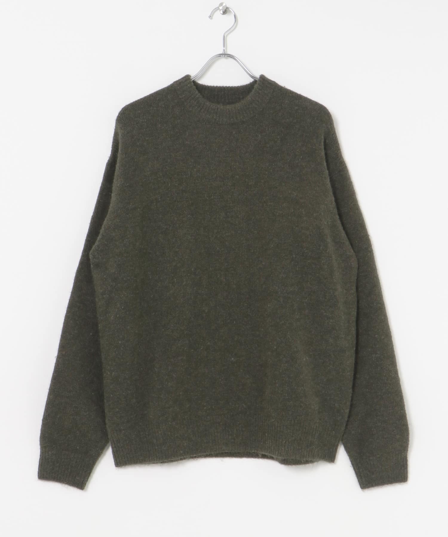 『UR GREEN』CREW NECK KNIT KHAKI M