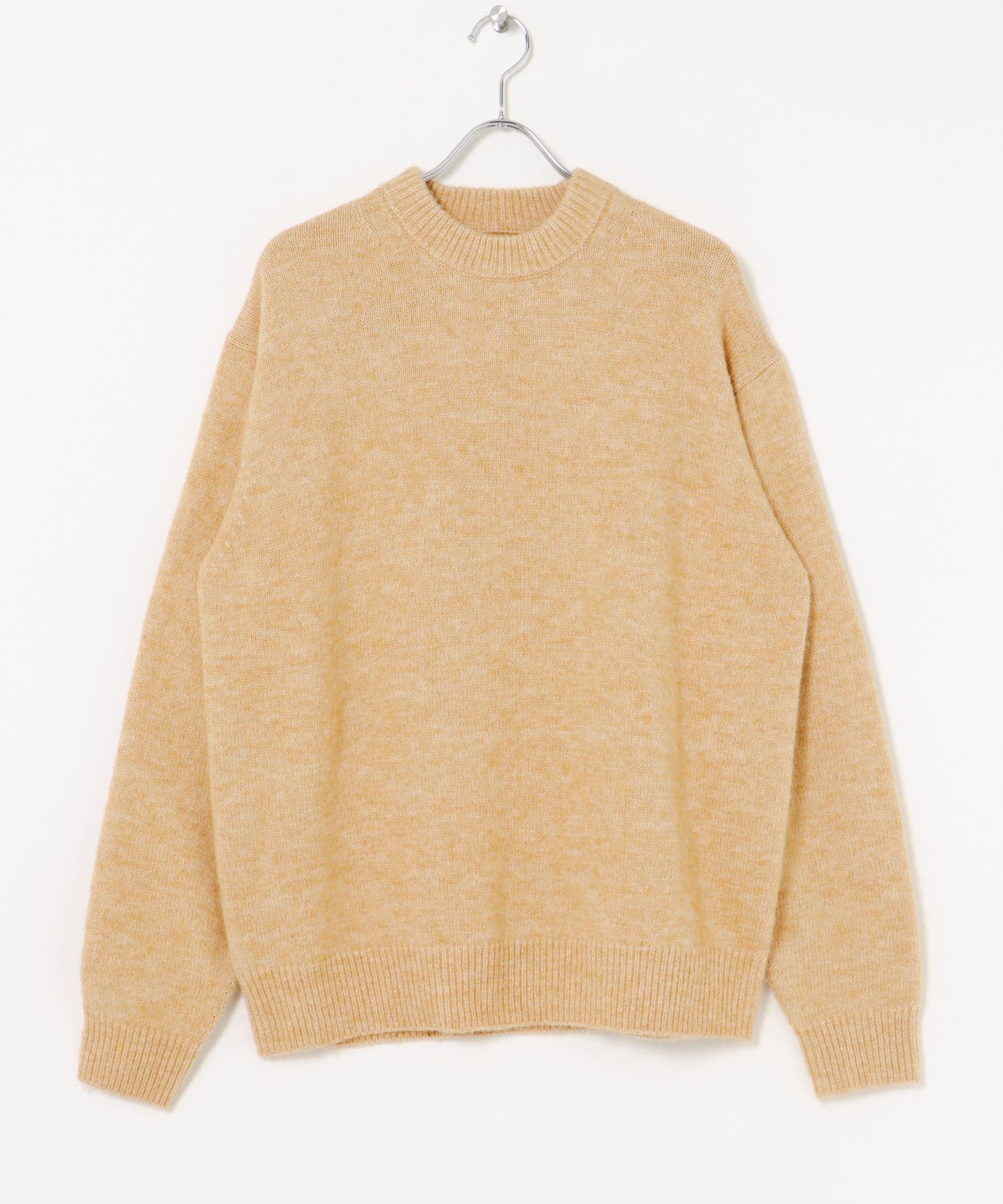 『UR GREEN』CREW NECK KNIT PALE GOLD M