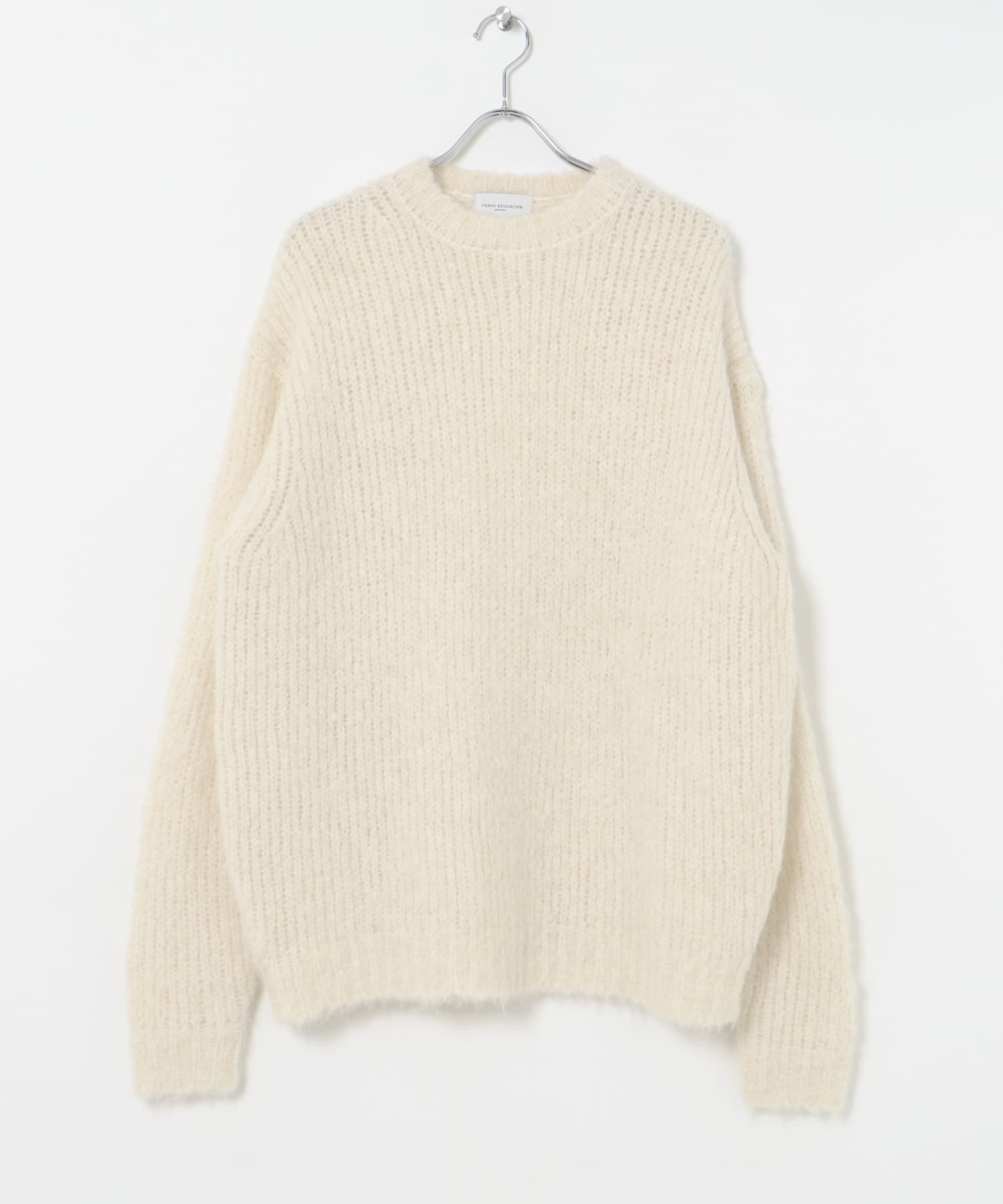 new basic ALPACA TSUMUGI KNIT OFF WHITE M