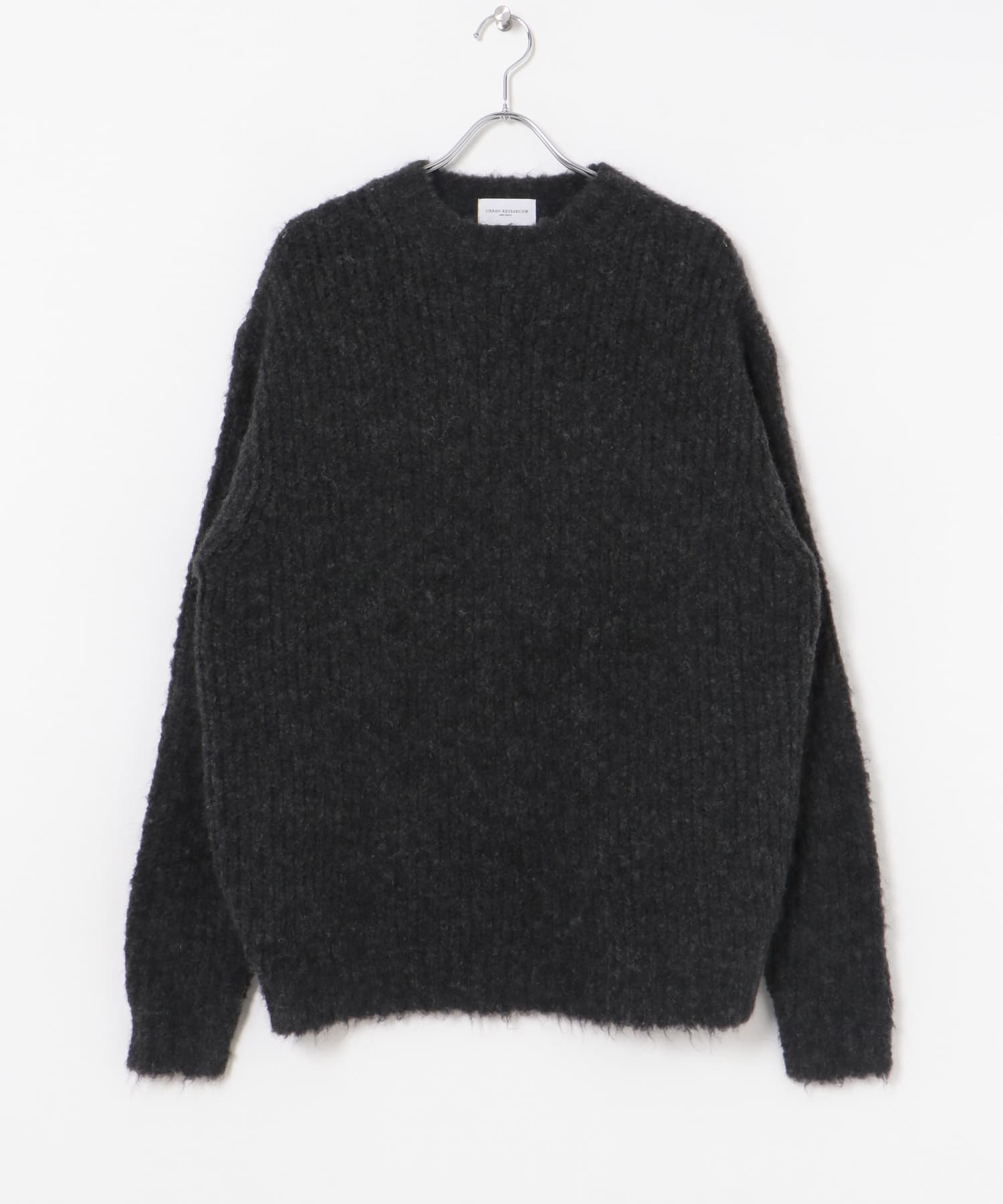 new basic ALPACA TSUMUGI KNIT BLACK M