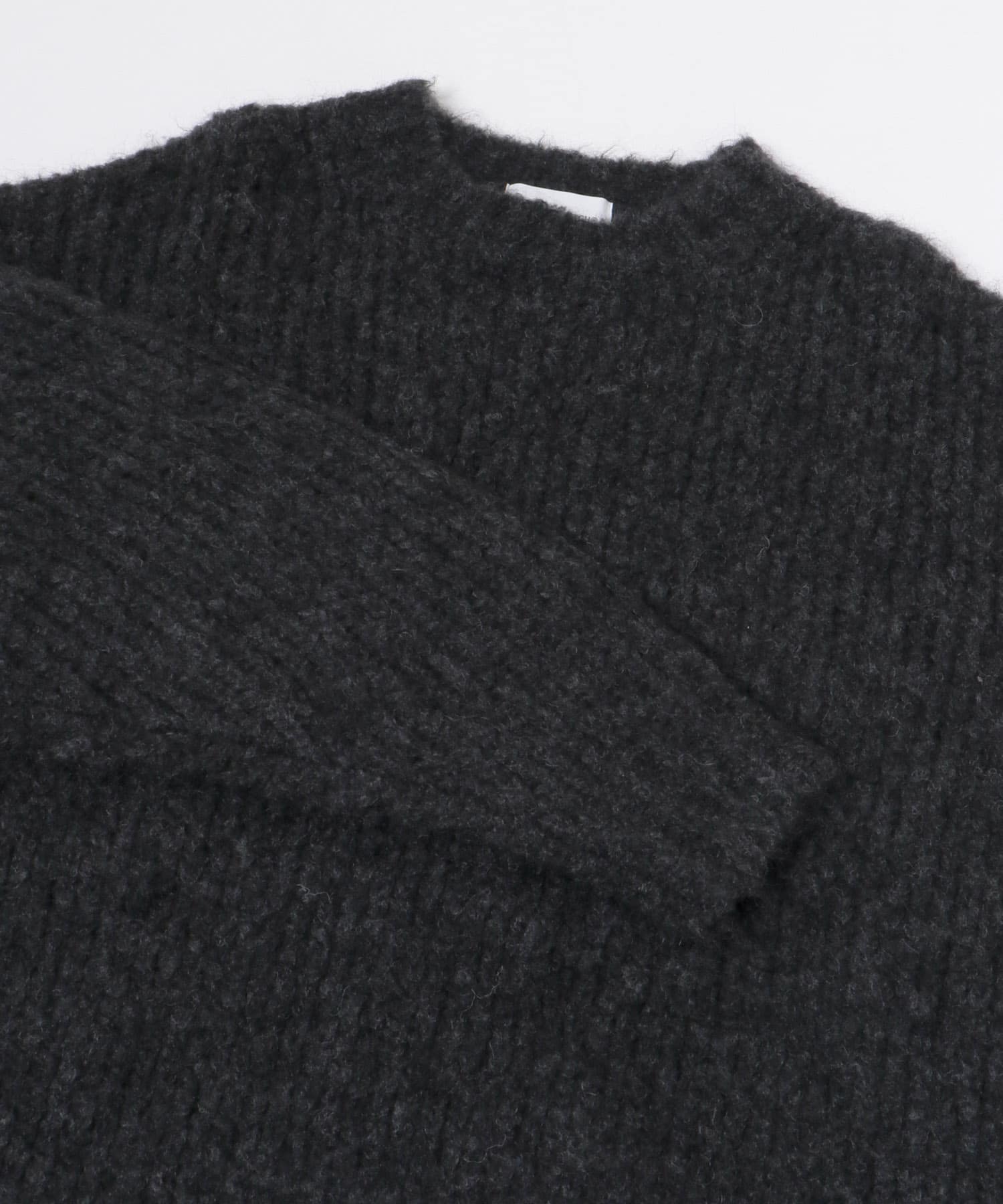 new basic ALPACA TSUMUGI KNIT BLACK M