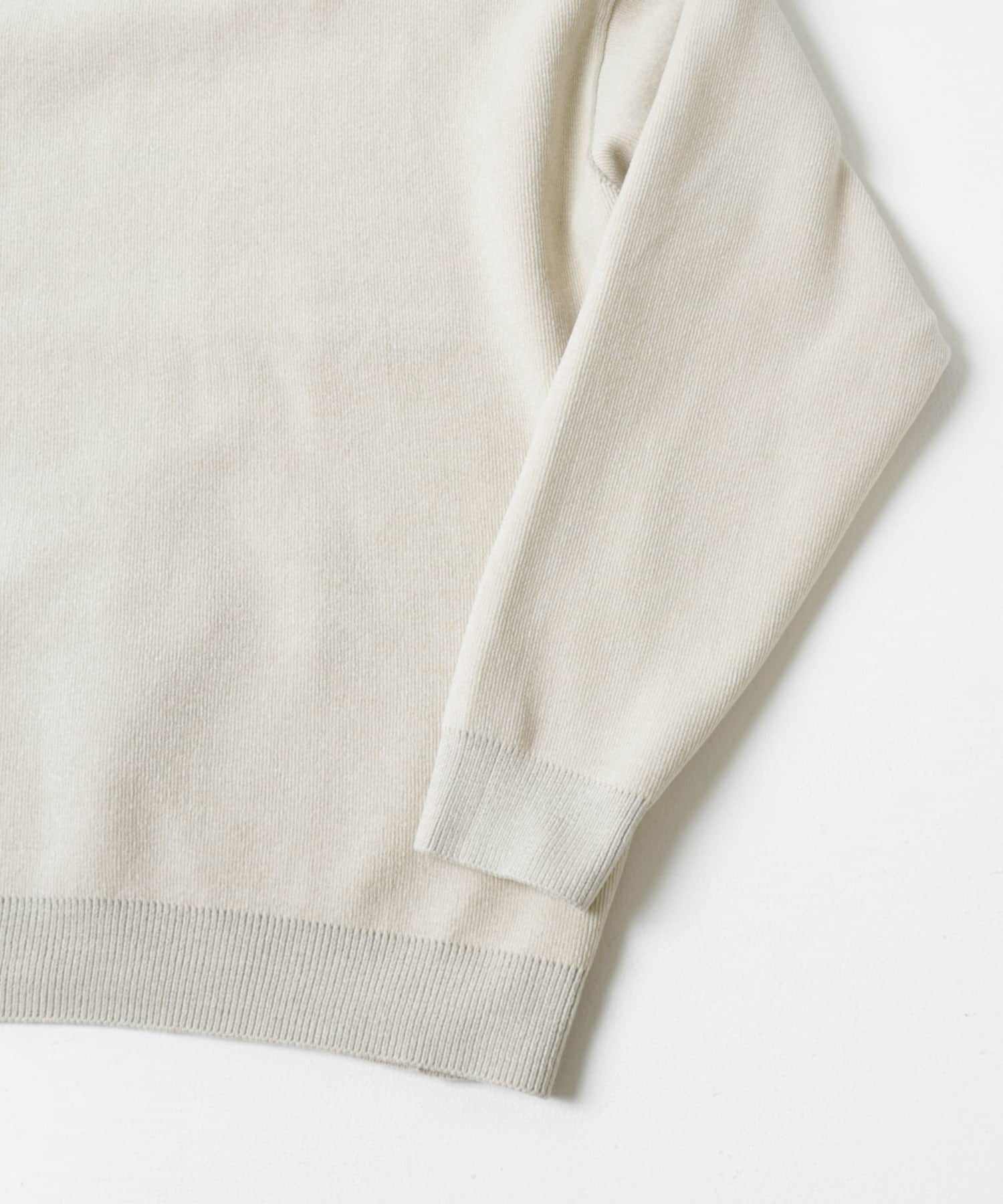 Wフェイスクルーネックニット IVORY M