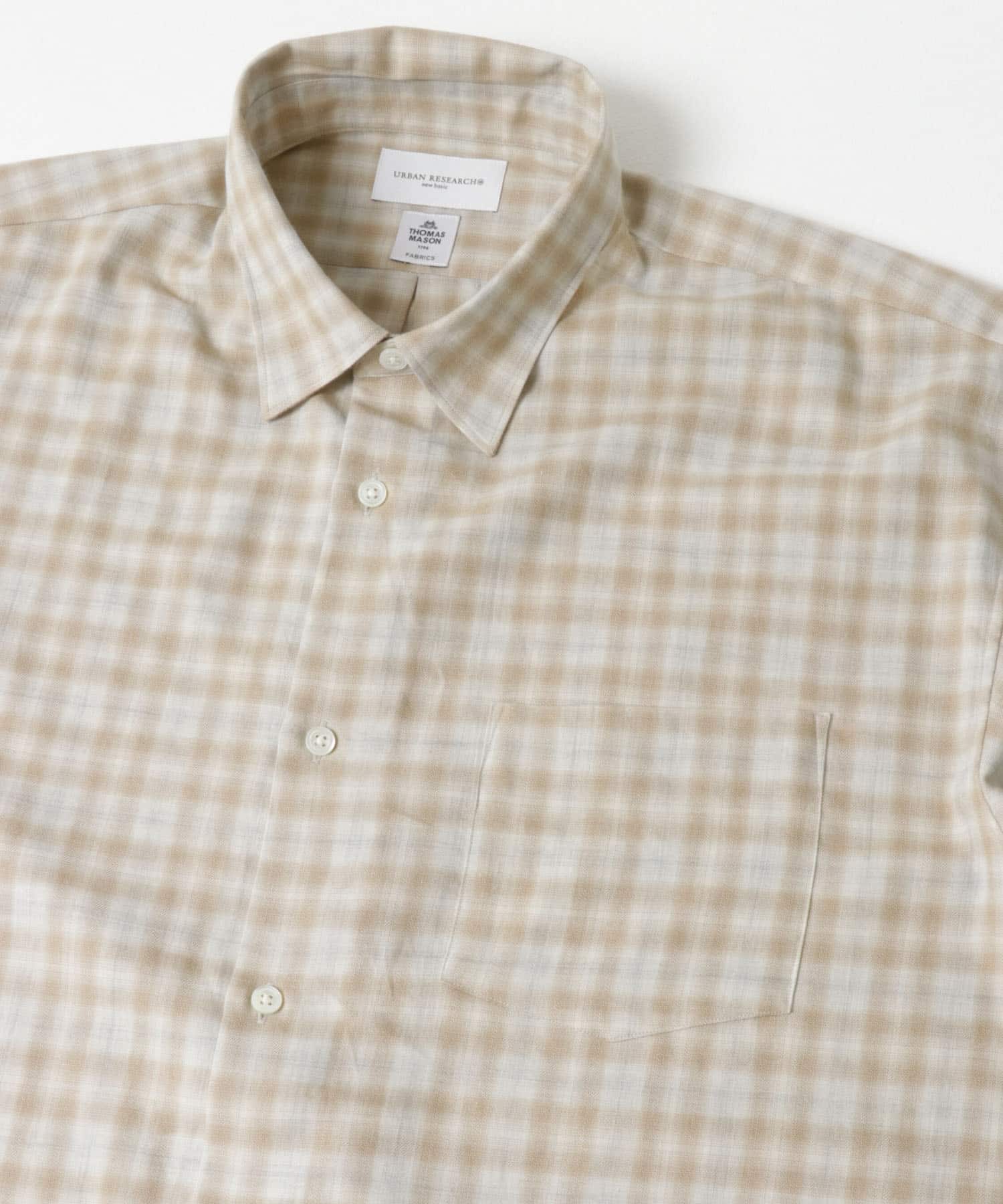 new basic トーマスメイソンオーバーネルシャツ BEIGE CH M