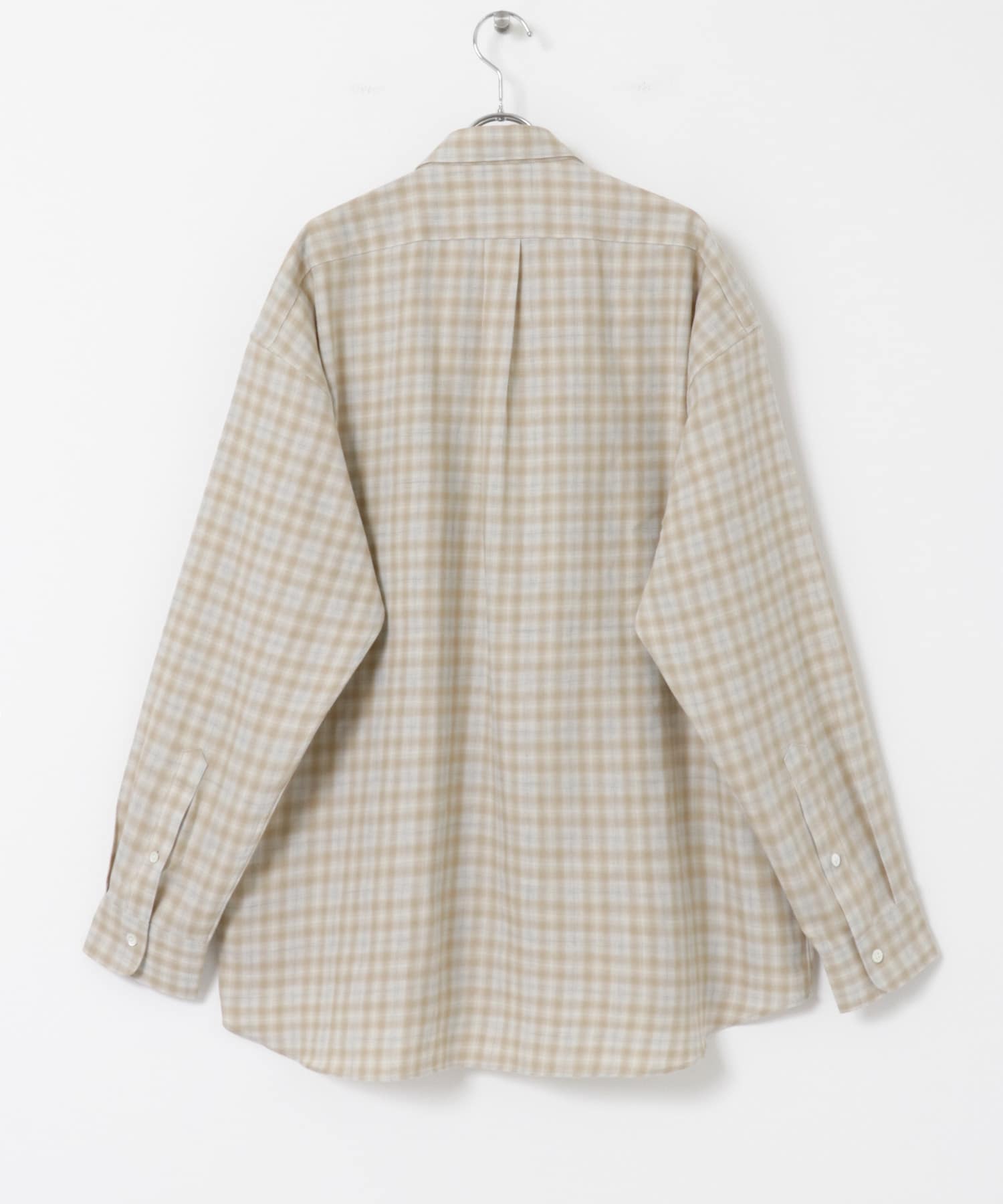 new basic トーマスメイソンオーバーネルシャツ BEIGE CH M