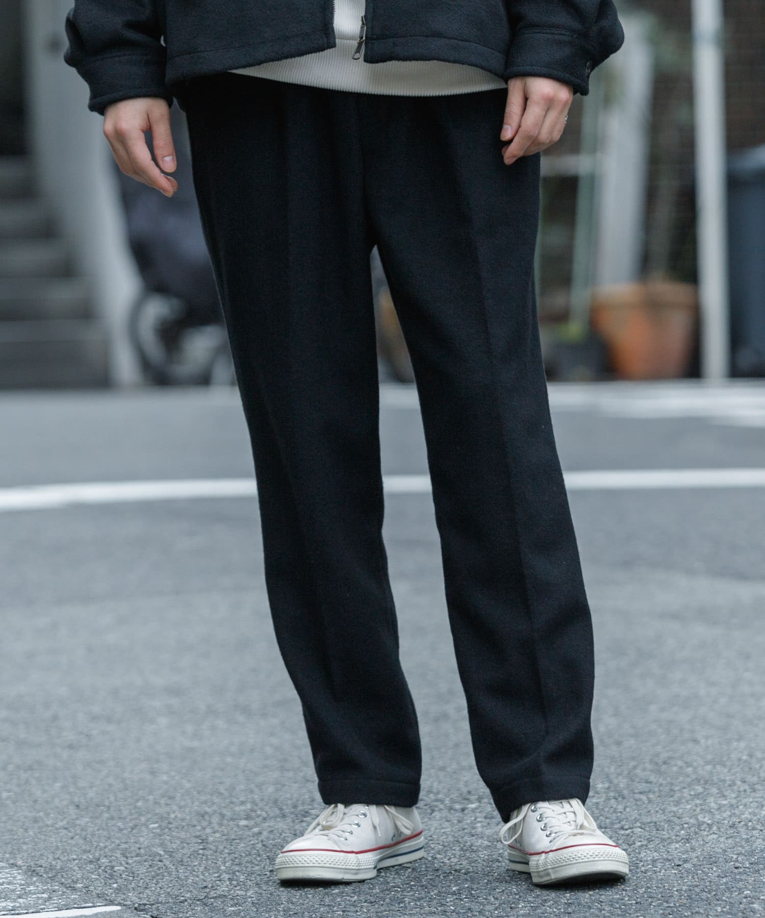 『MADE IN JAPAN』 new basic ウールフラノビーバーテーパードスラックス