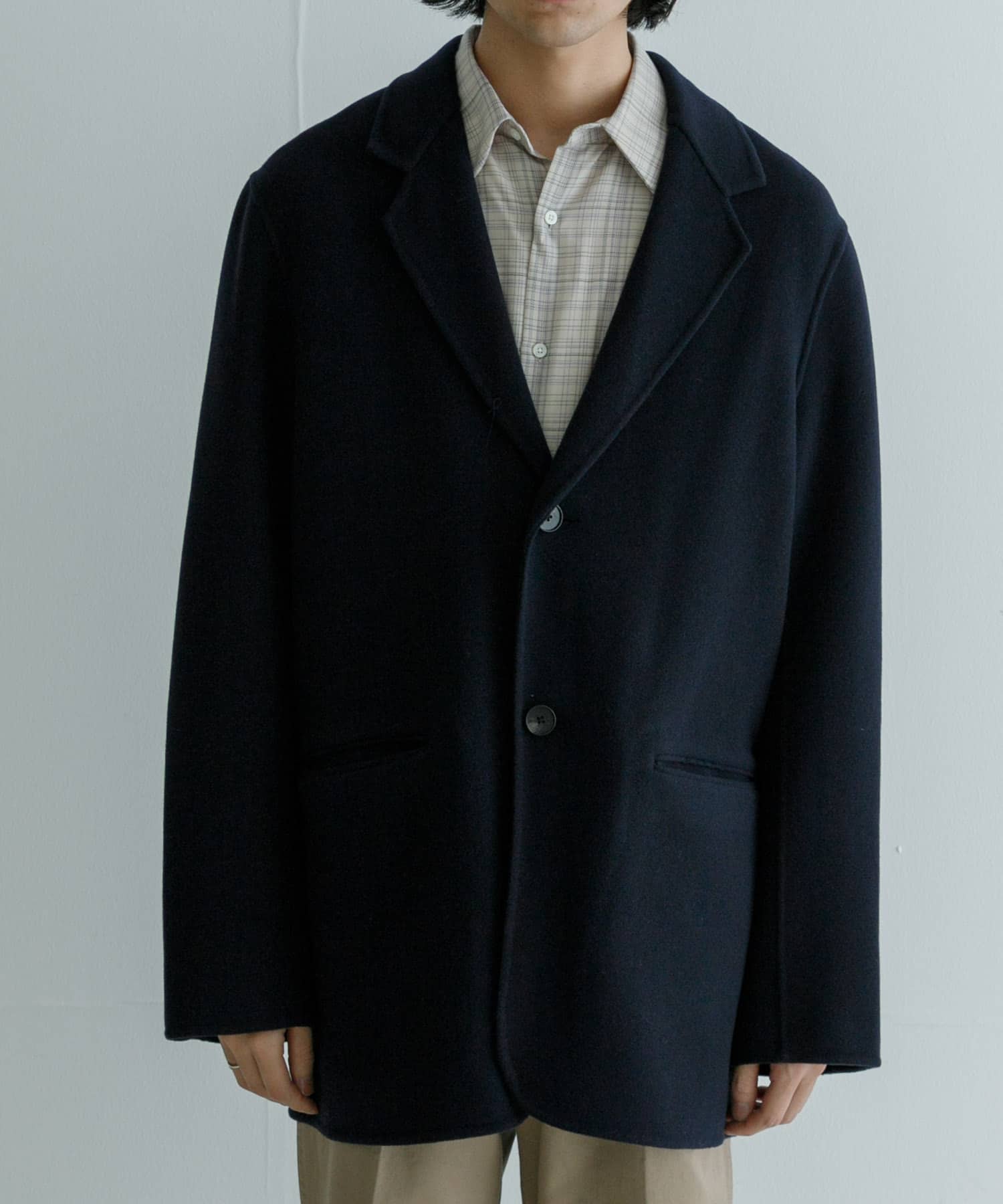 new basic Wool/Linen Track Jacket(M CHARCOAL): アウター｜URBAN