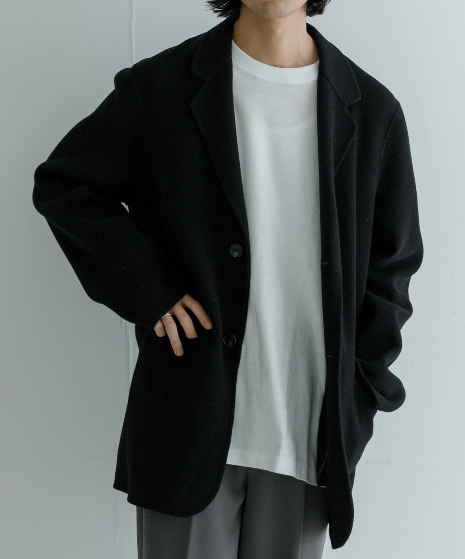 new basic WOOL REVER JACKET COAT