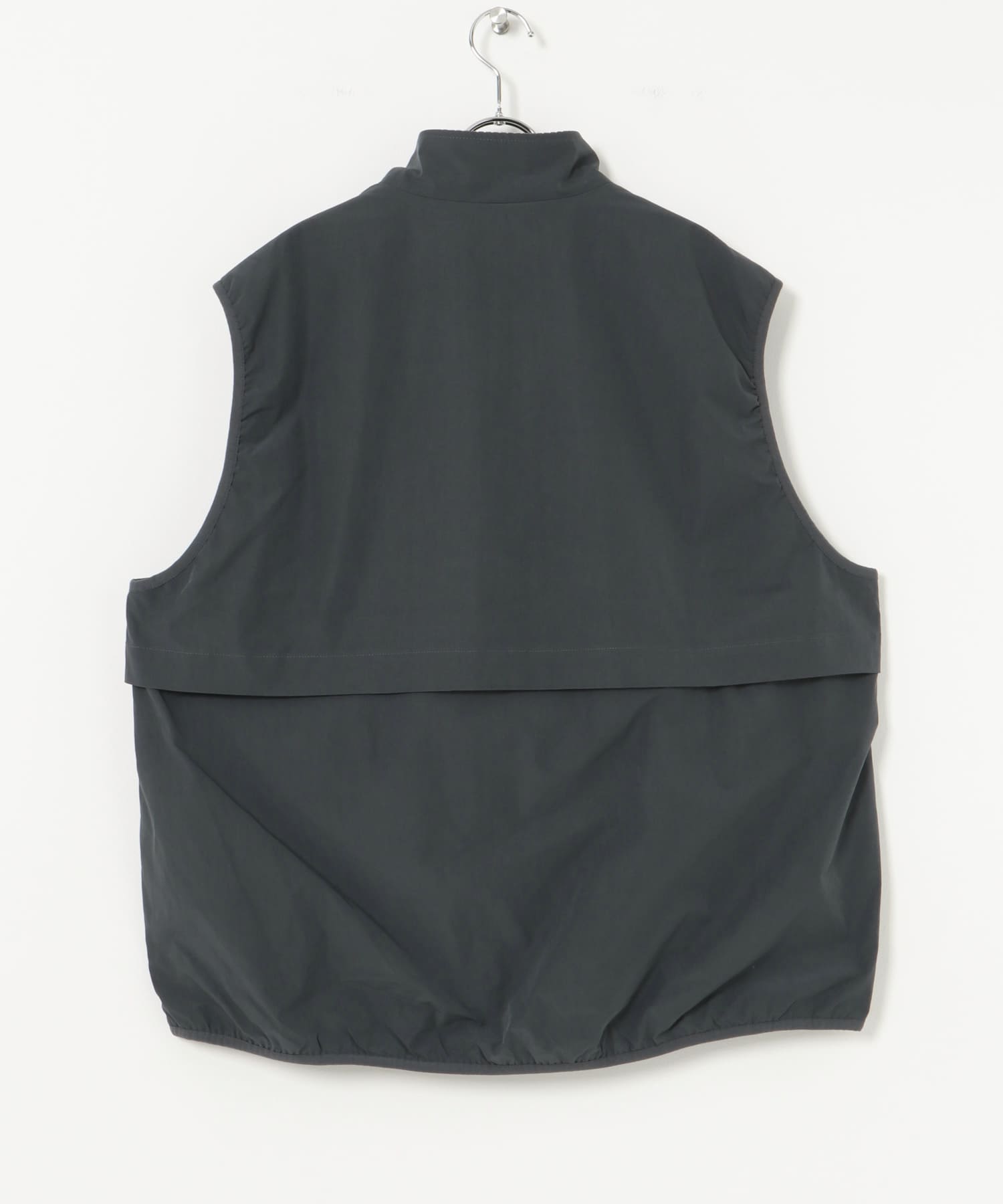 『撥水』『リバーシブル』new basic REVERSIBLE MIL STAND VEST CHARCOAL M