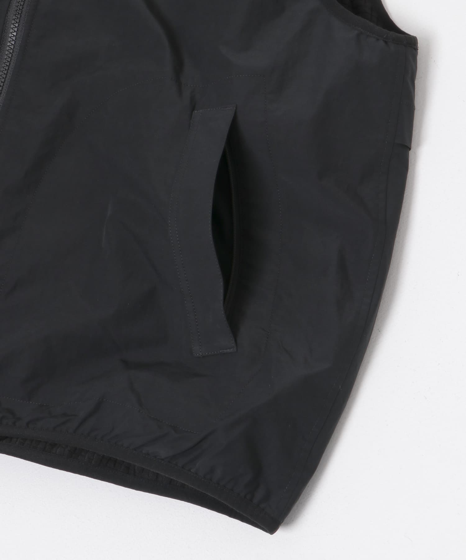『撥水』『リバーシブル』new basic REVERSIBLE MIL STAND VEST BLACK M