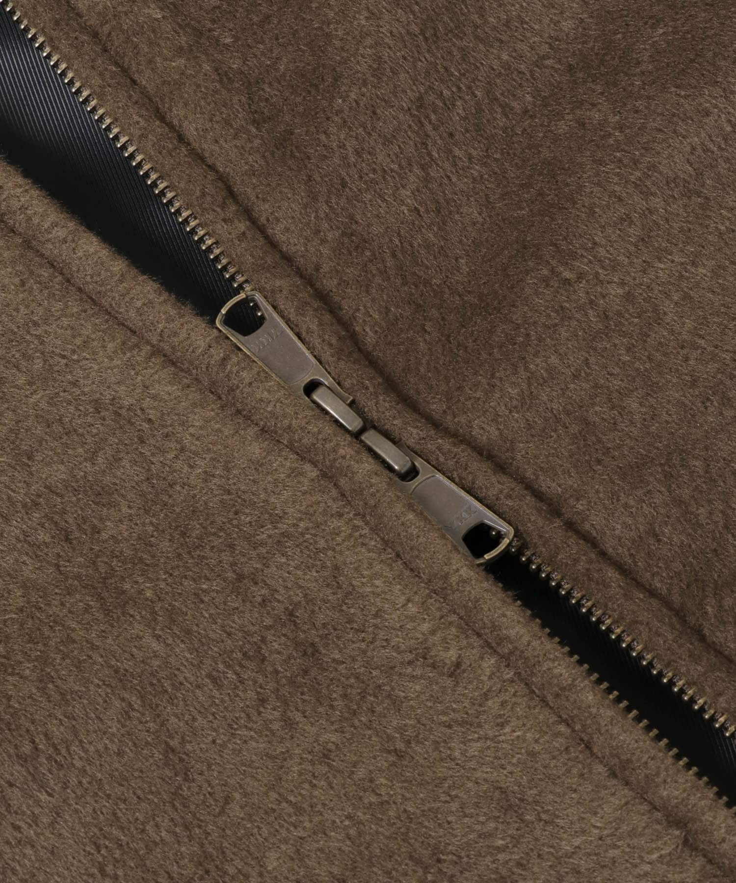 SHAGGY MELTON ハリントンJACKET BROWN M