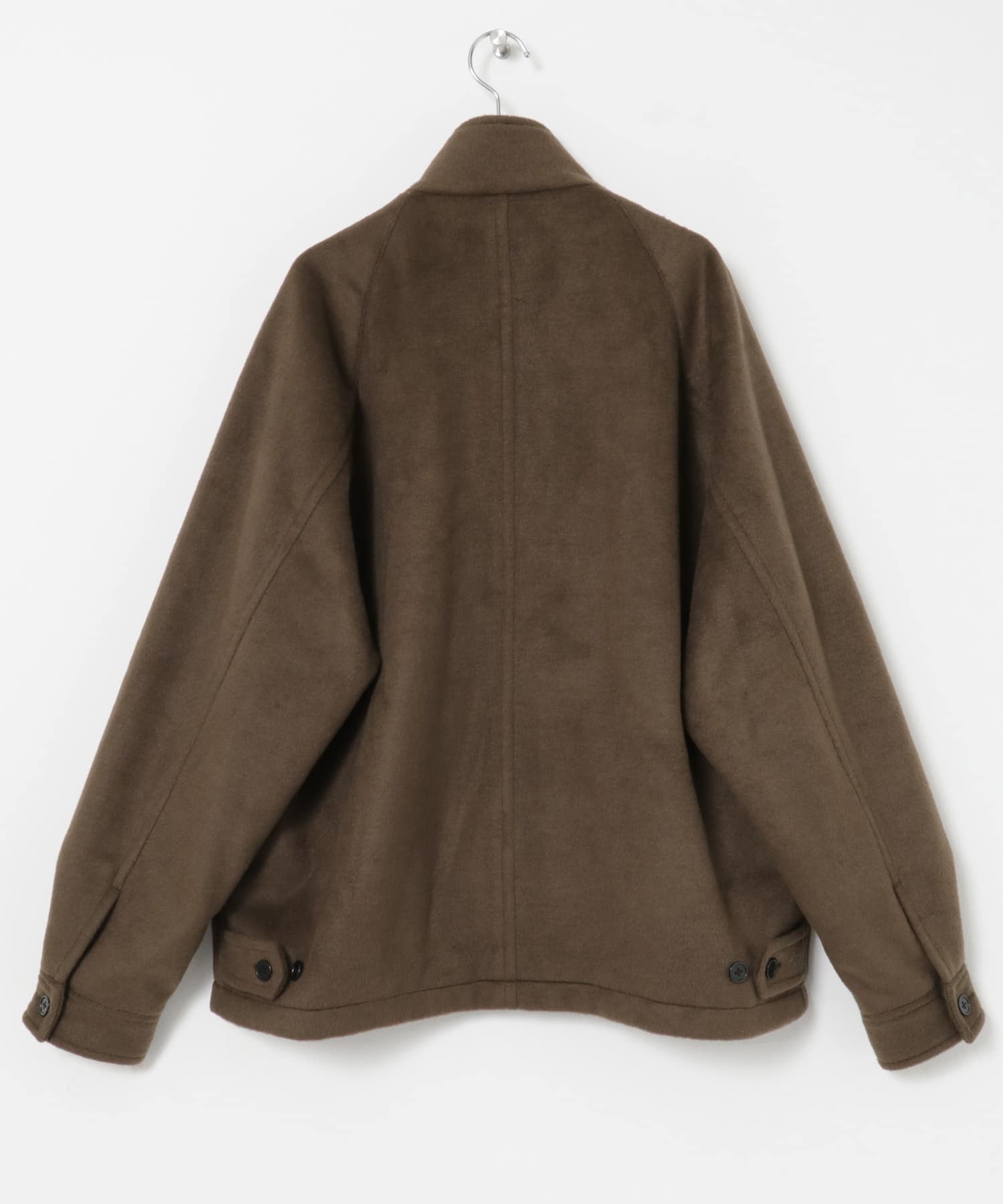 SHAGGY MELTON ハリントンJACKET BROWN M