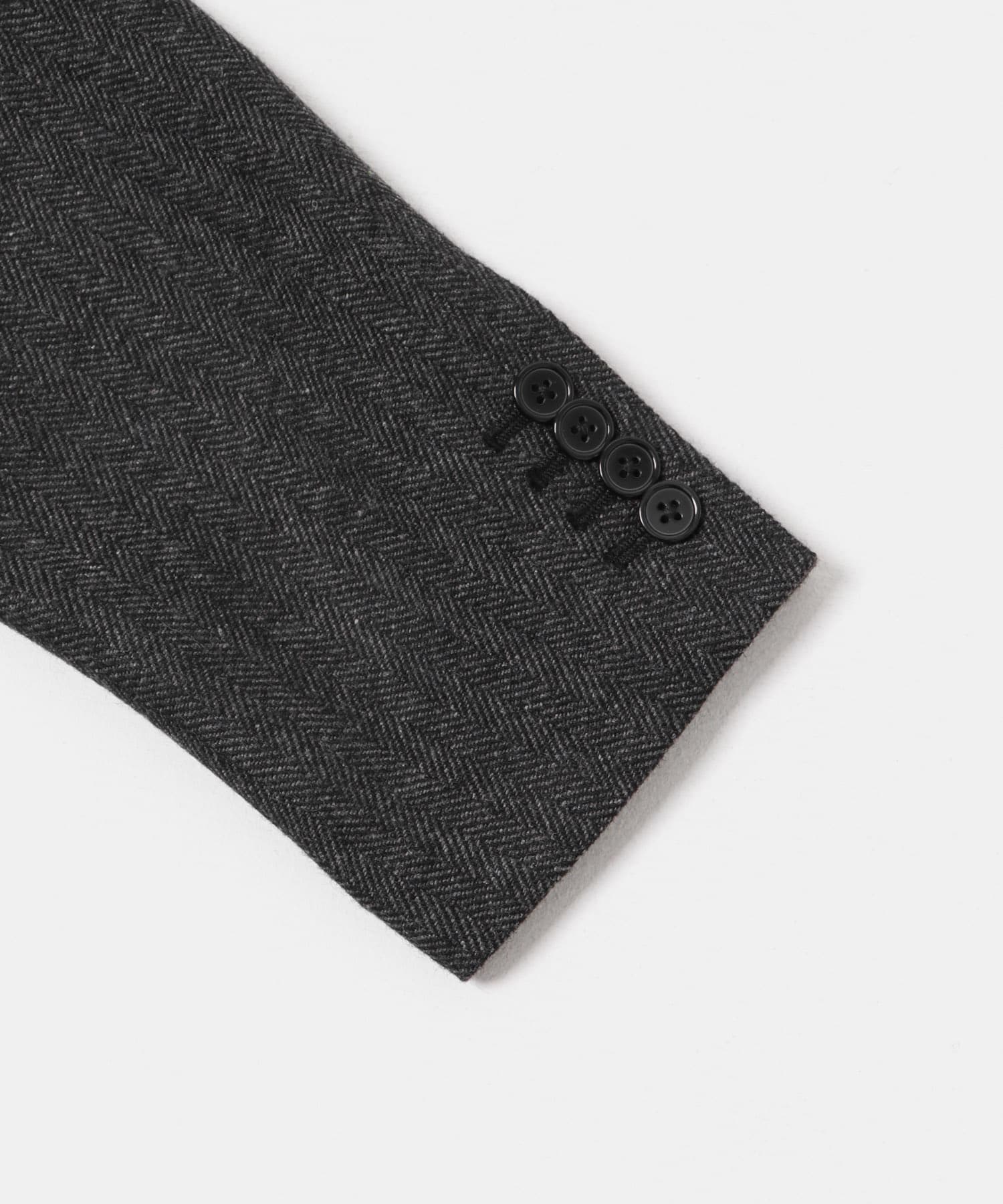 『セットアップ対応』new basic ヘリンボーンセミダブルジャケット CHARCOAL M