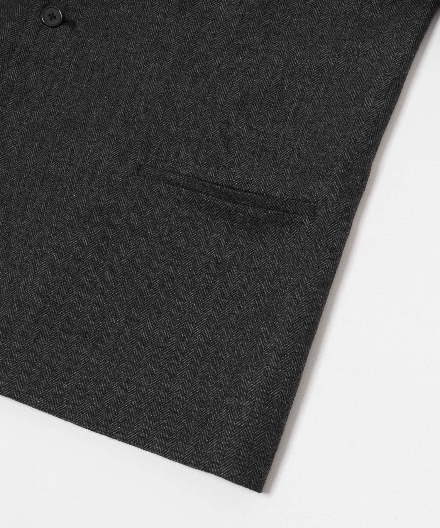 『セットアップ対応』new basic ヘリンボーンセミダブルジャケット CHARCOAL M