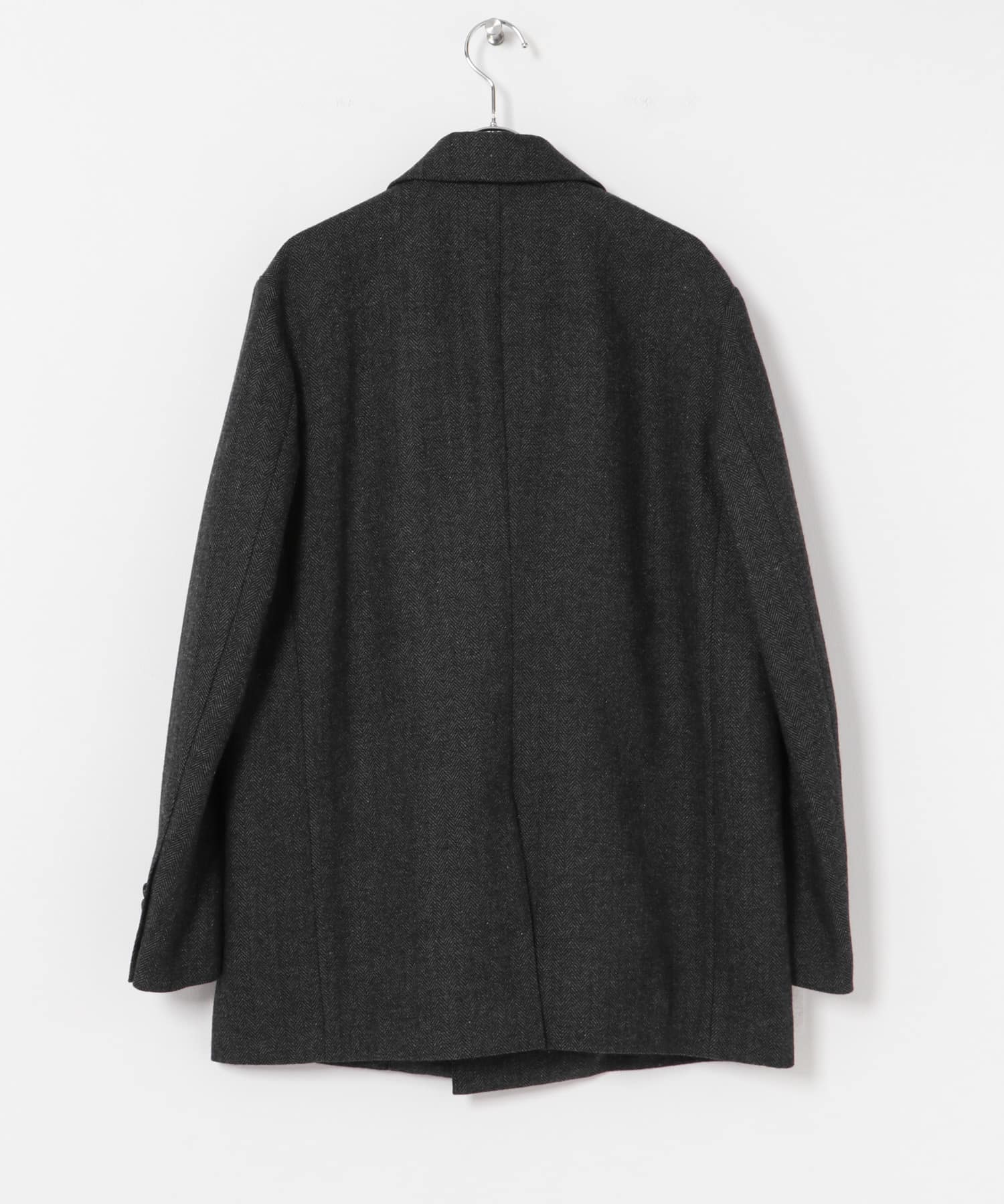 『セットアップ対応』new basic ヘリンボーンセミダブルジャケット CHARCOAL M