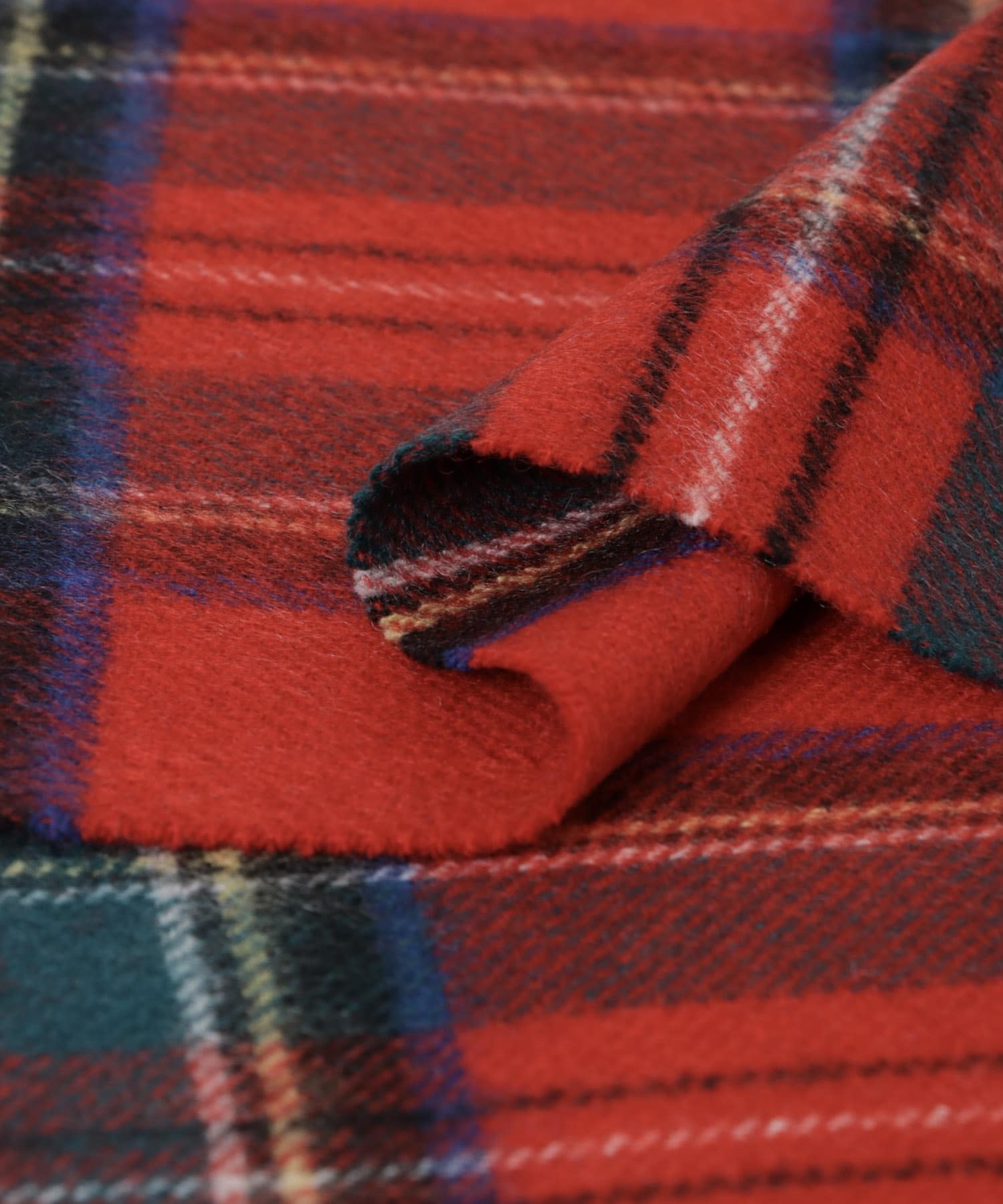 チェックグラデーションカシミヤマフラー RED CHECK FREE