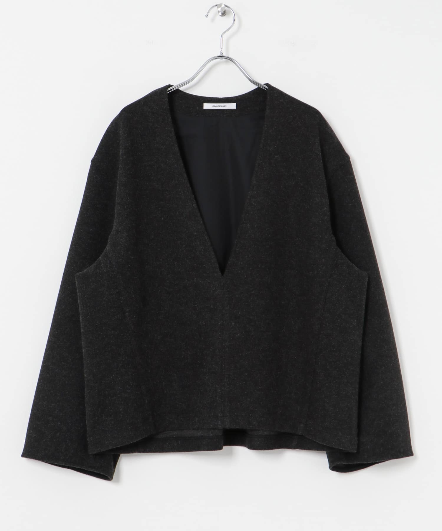 ウールライクVネックトップス CHARCOAL FREE