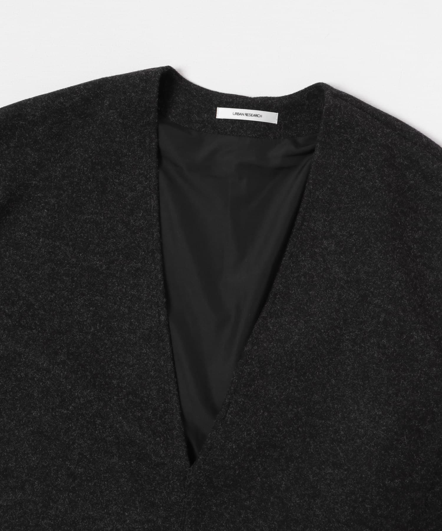 ウールライクVネックトップス CHARCOAL FREE