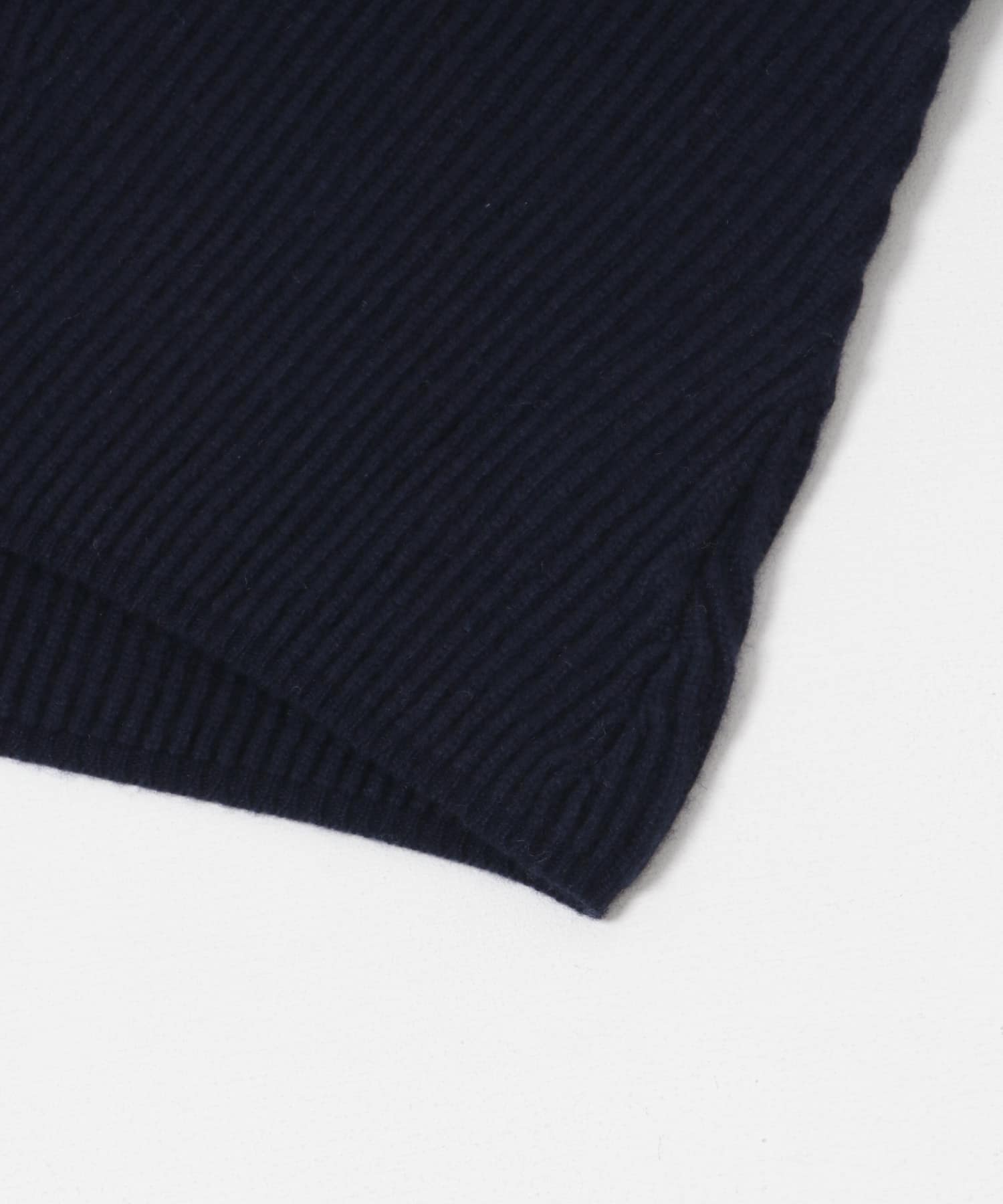 HAMILTON WOOL 畦Vネックニット NAVY FREE