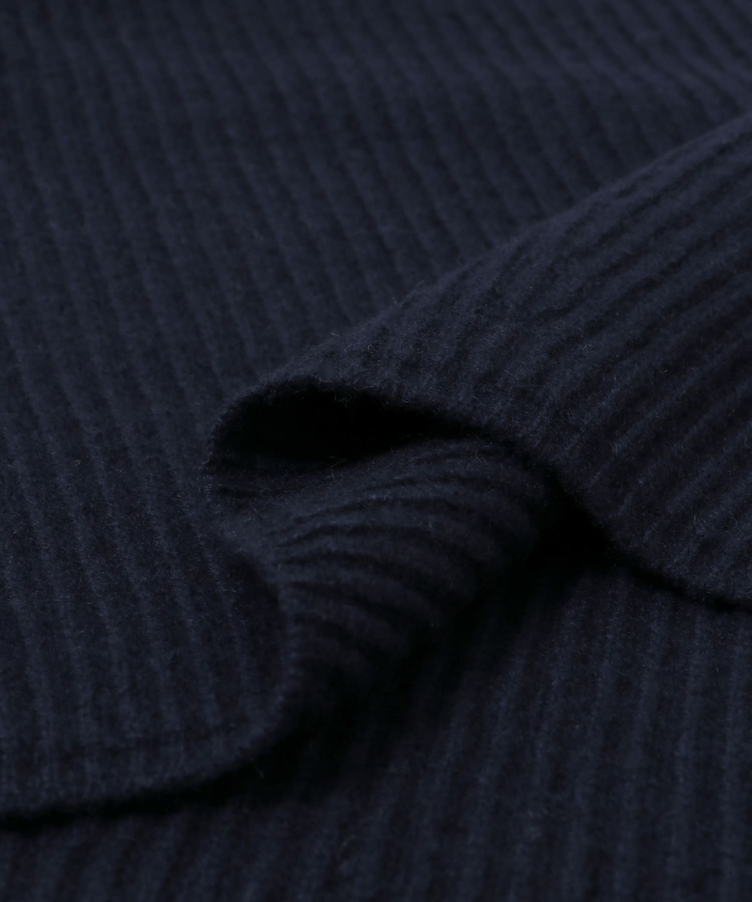HAMILTON WOOL 畦Vネックニット NAVY FREE