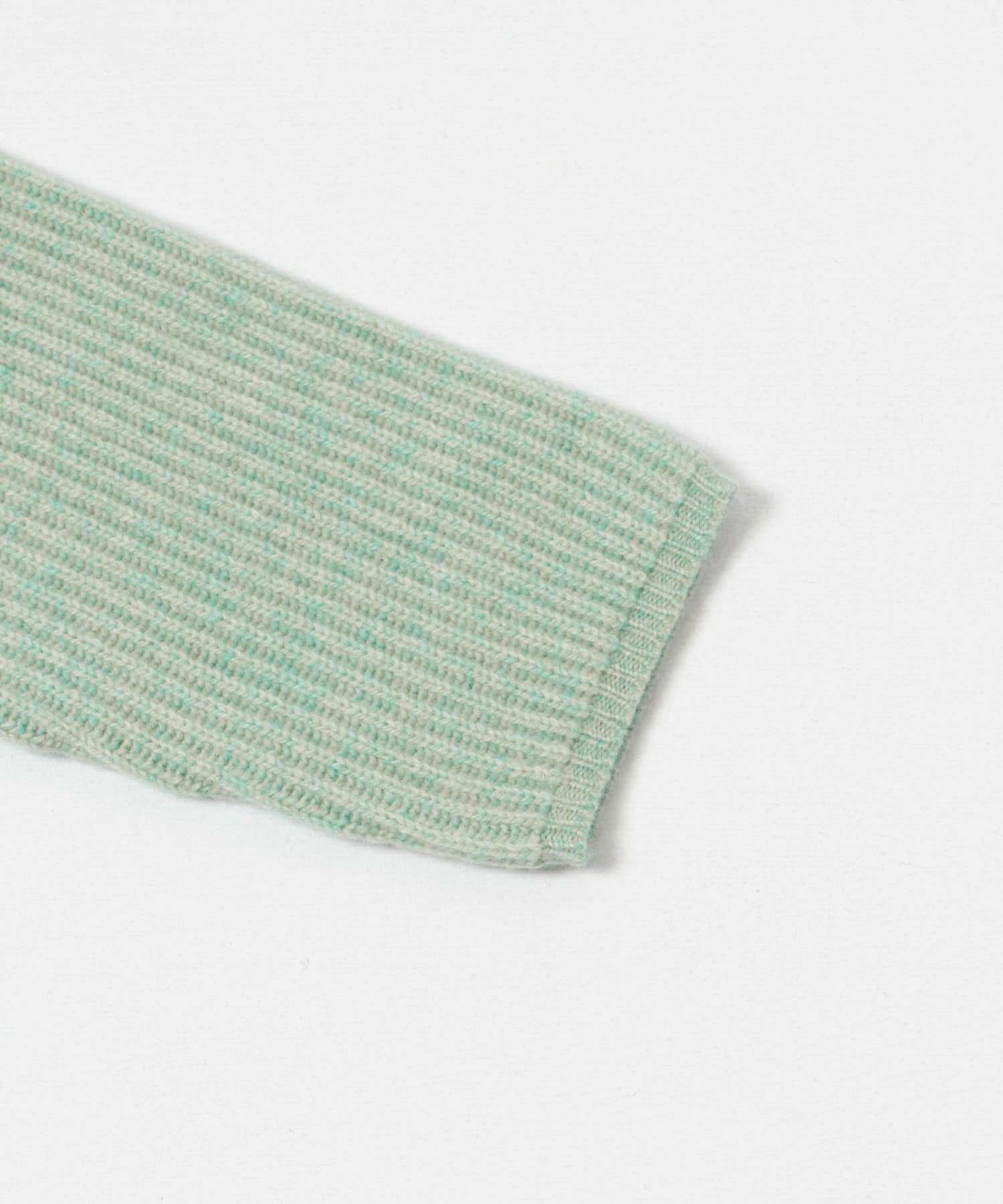HAMILTON WOOL 畦Vネックニット SAX FREE
