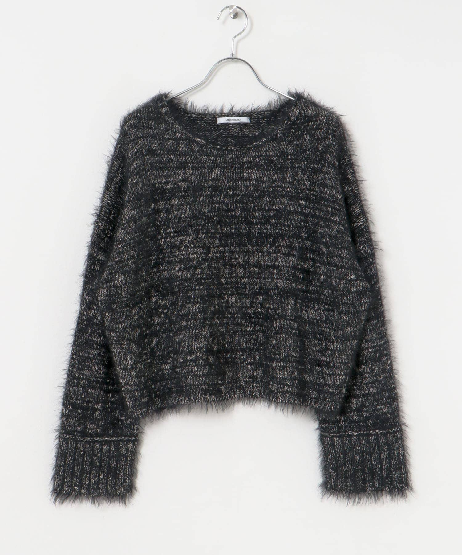 ラメミックスシャギーニット BLACK FREE