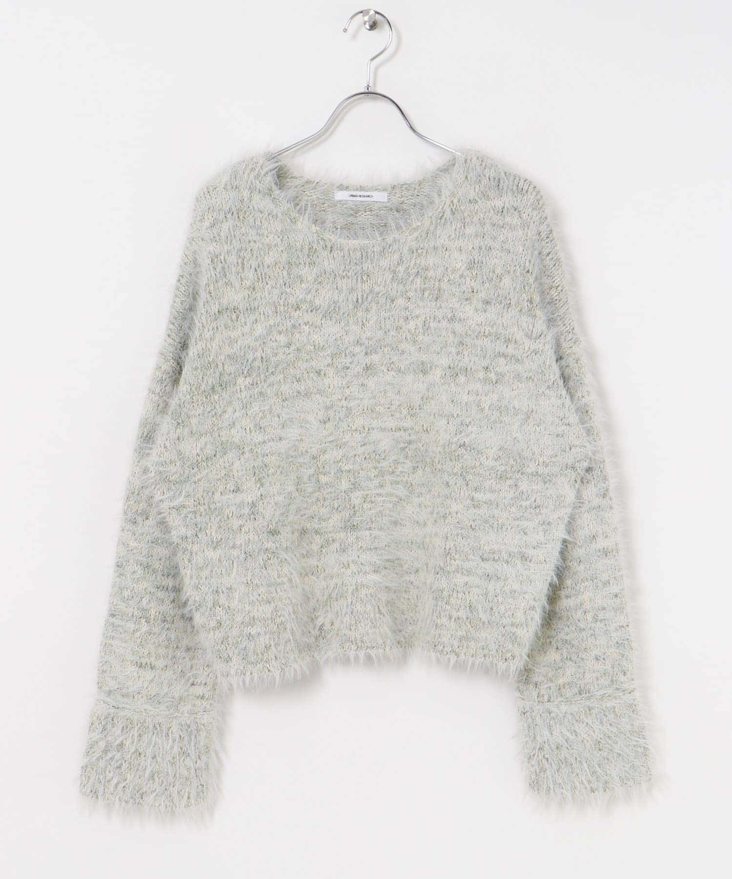 ラメミックスシャギーニット L.GRAY FREE