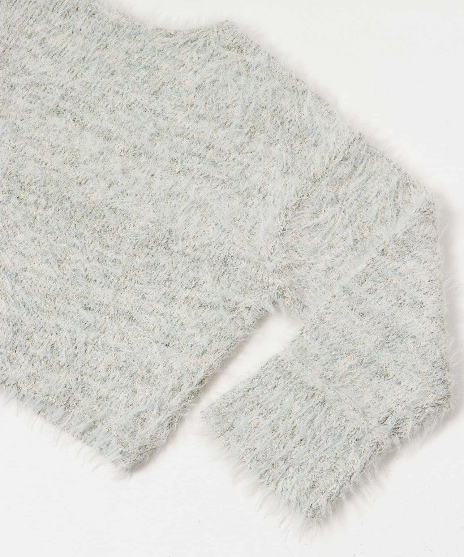 ラメミックスシャギーニット L.GRAY FREE