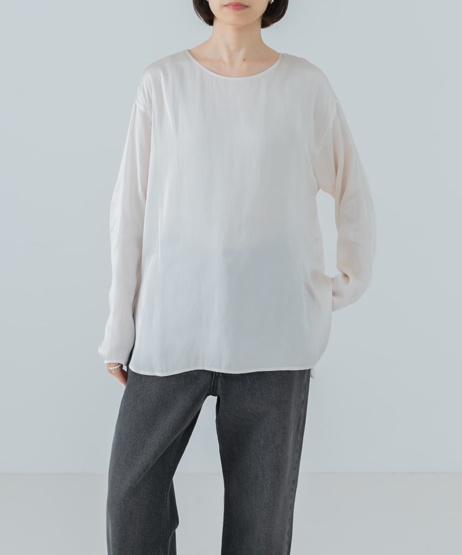 ヴィンテージサテンTブラウス