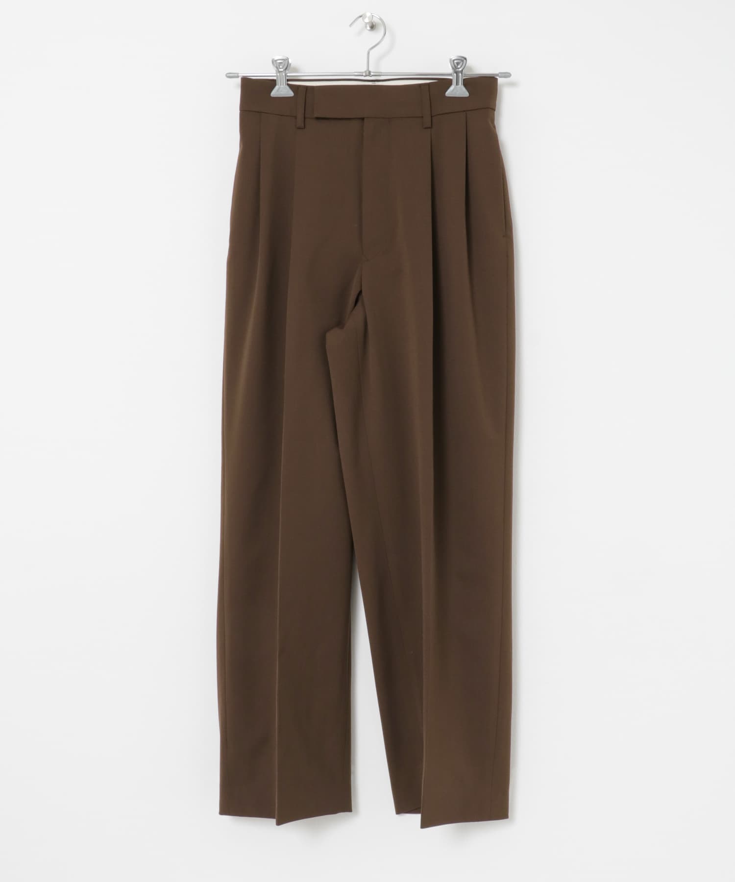 ストレッチウールギャバスラックス BROWN 36