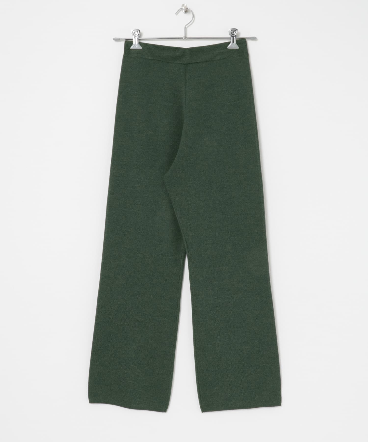 ウールスームスニットパンツ MOSS GREEN FREE