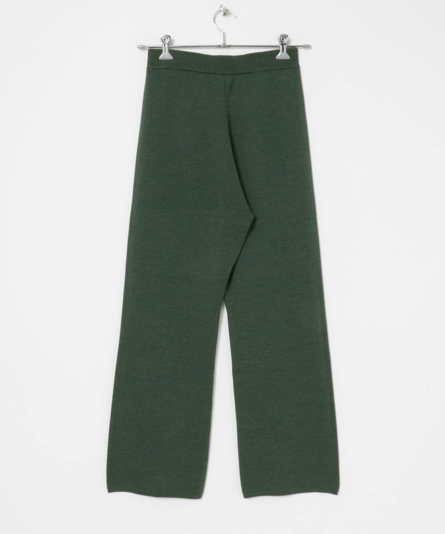 ウールスームスニットパンツ MOSS GREEN FREE