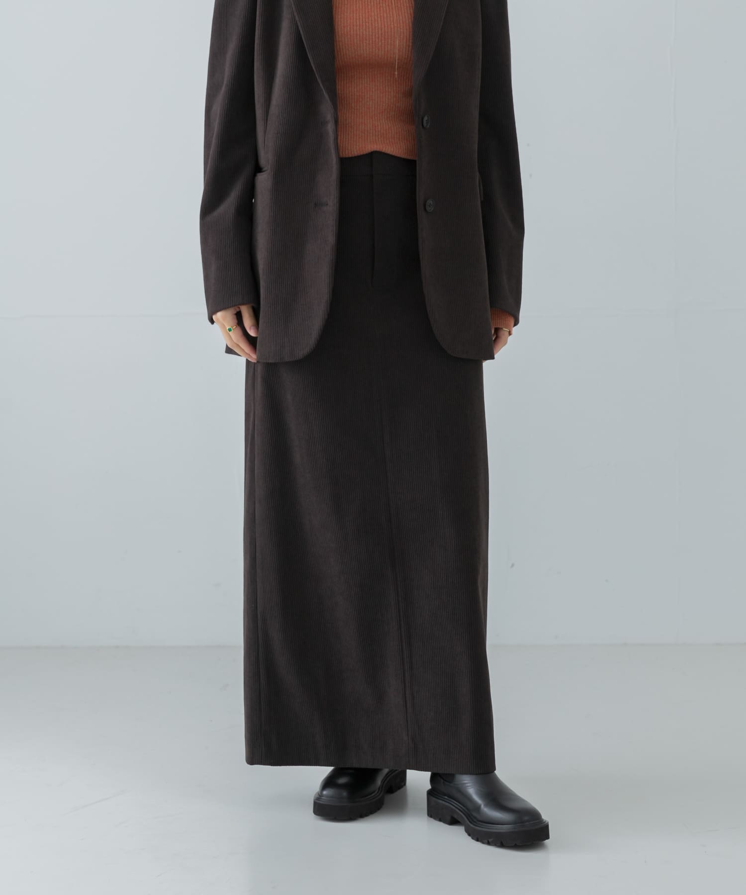 トリコットコーデュロイスカート