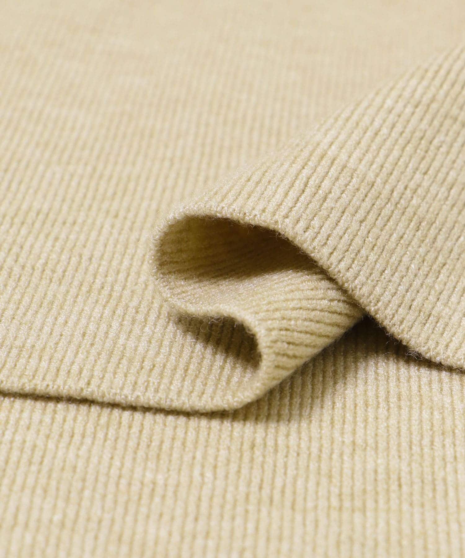 深Vネックニットワンピース BEIGE FREE