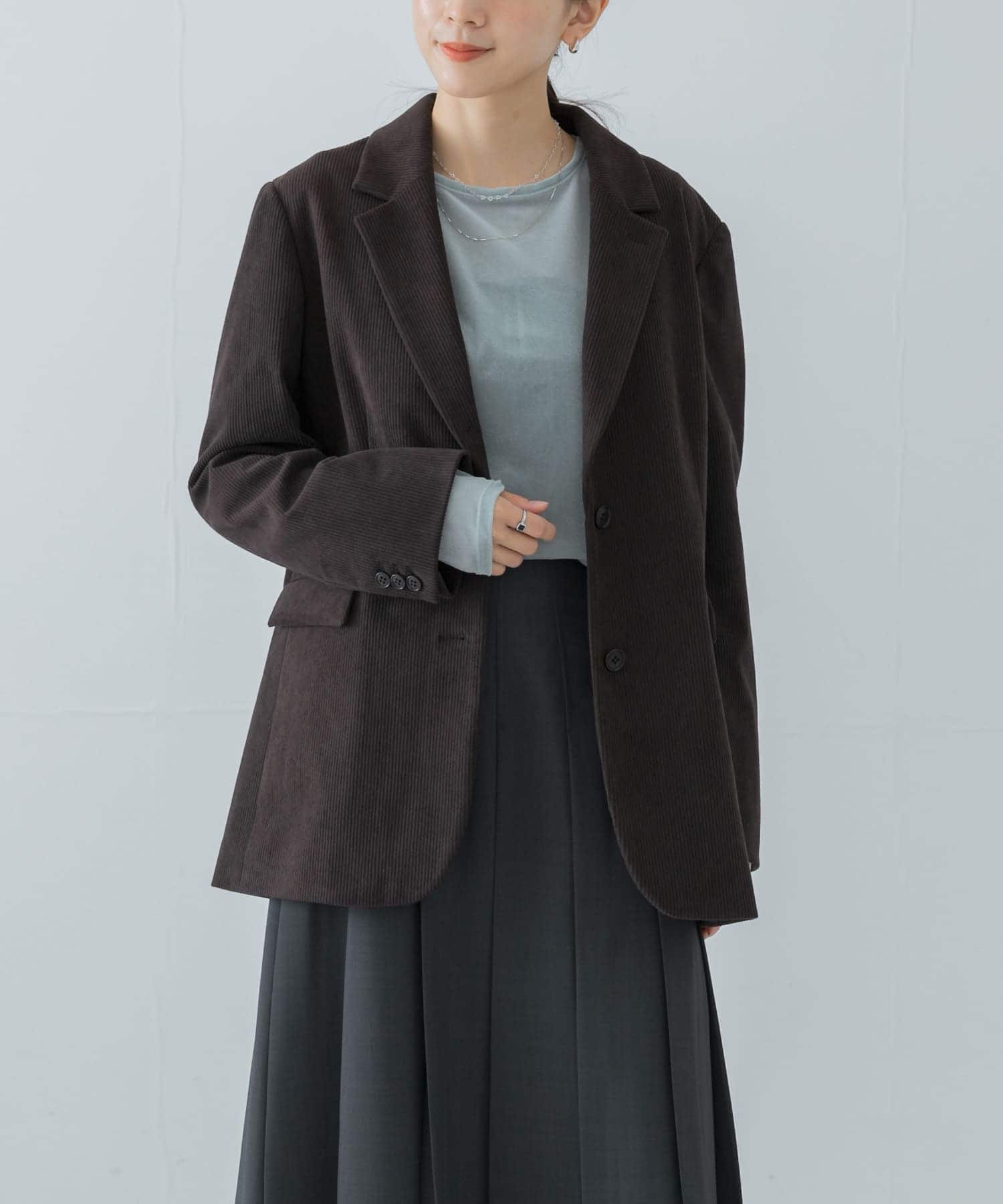 トリコットコーデュロイジャケット