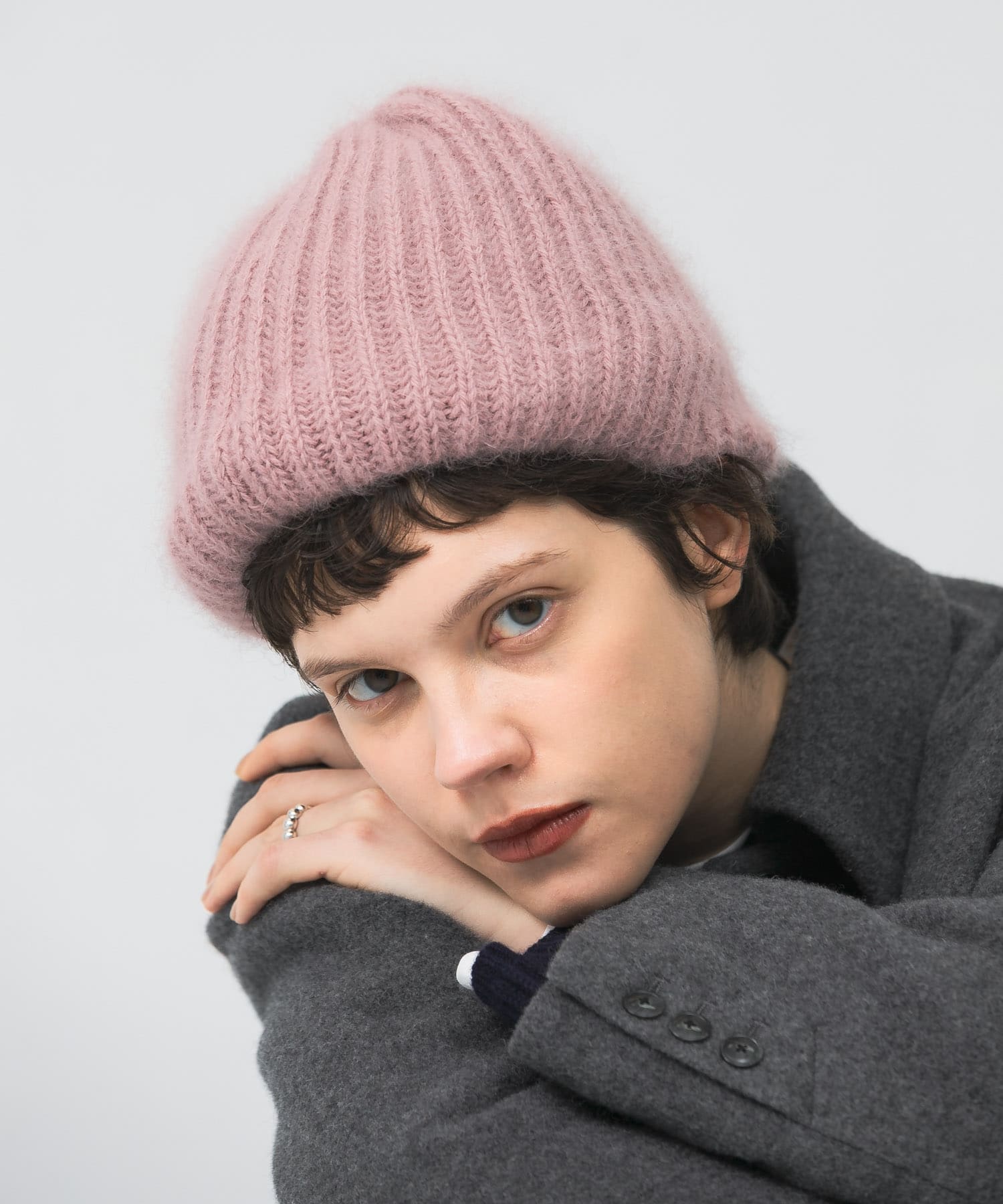Fratelli Talli　ヘアリーニットキャップ PINK FREE