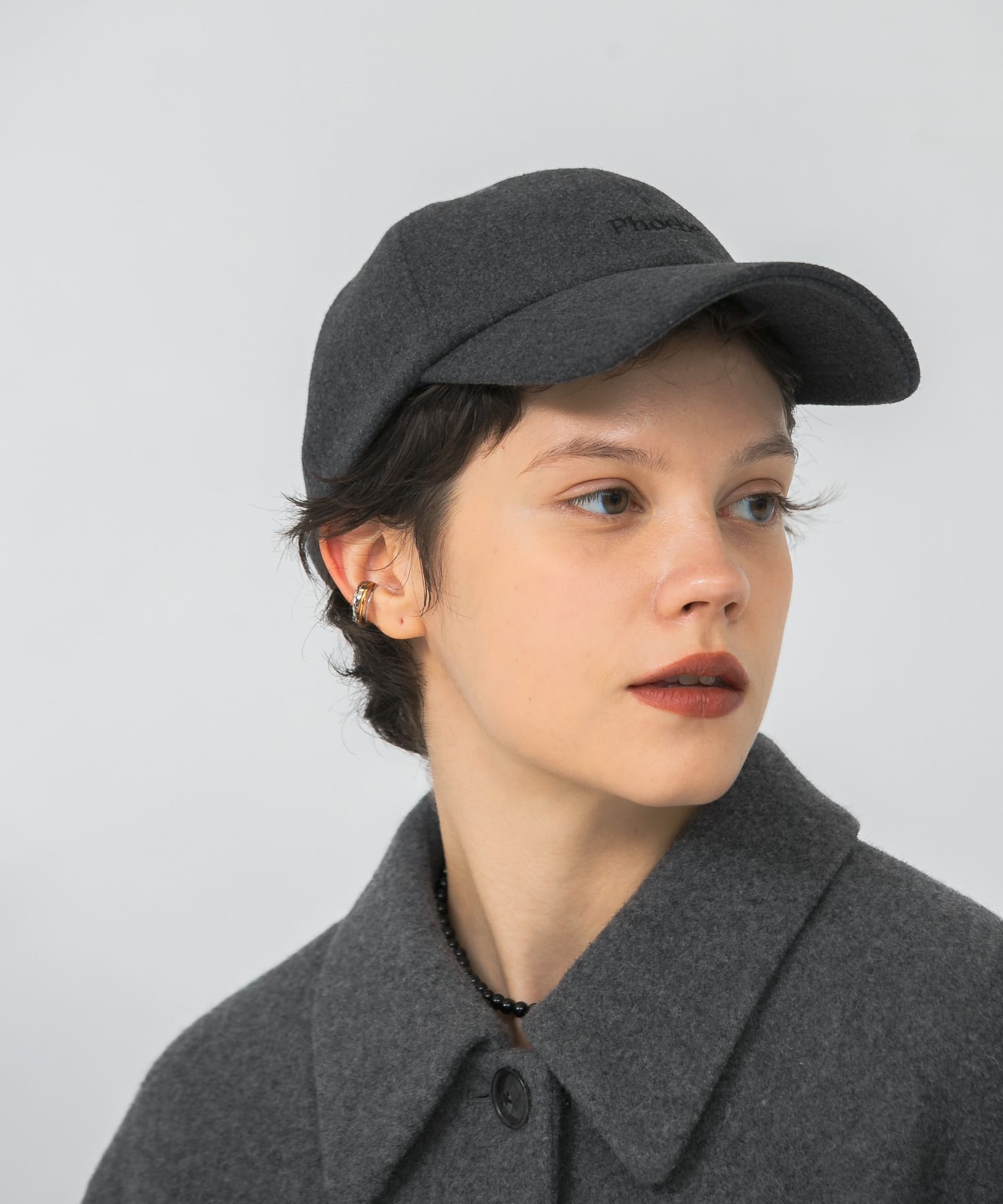 メルトンロゴキャップ CHARCOAL FREE