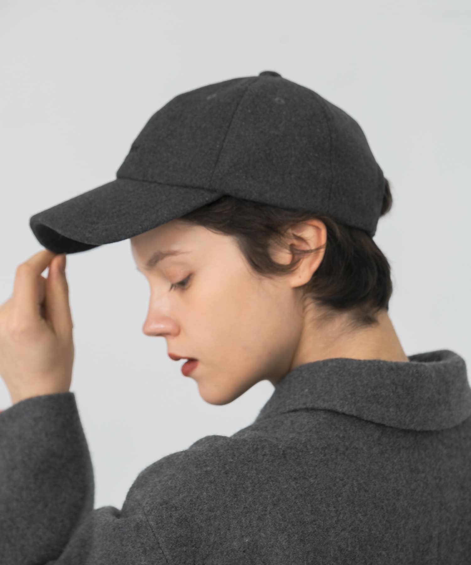 メルトンロゴキャップ CHARCOAL FREE
